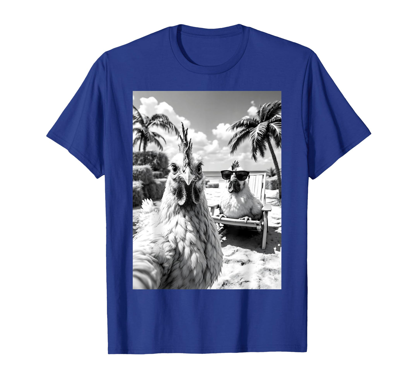 Chicken Selfie Chicken Rooster Summer Beach T-Shirt