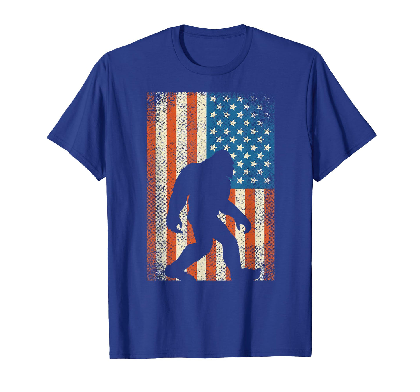 Bigfoot Sasquatch I Believe T-Shirt Patriot American Flag USA T-Shirt