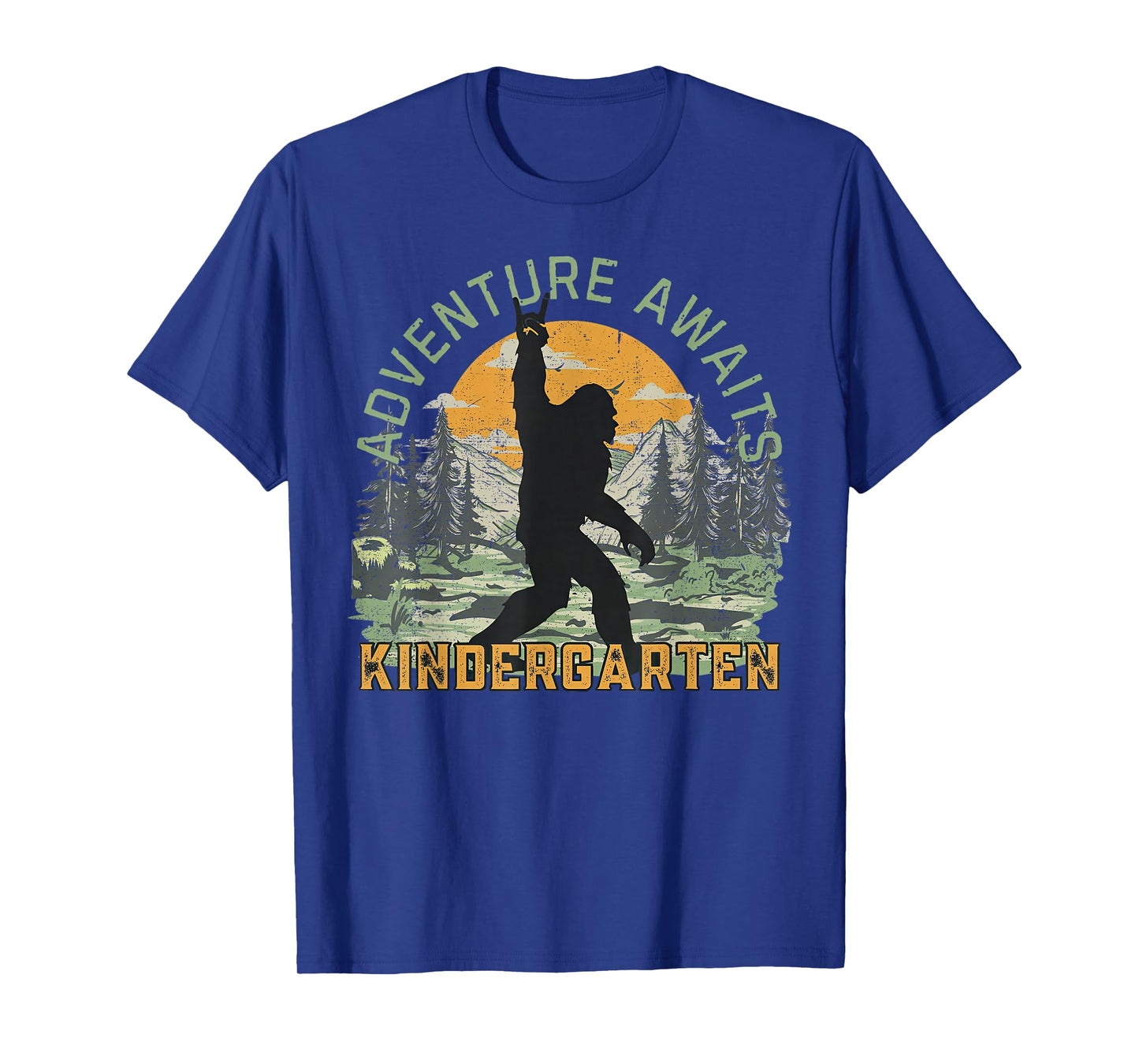 Adventure Awaits Bigfoot Teacher Kindergarten Back To School T-Shirt