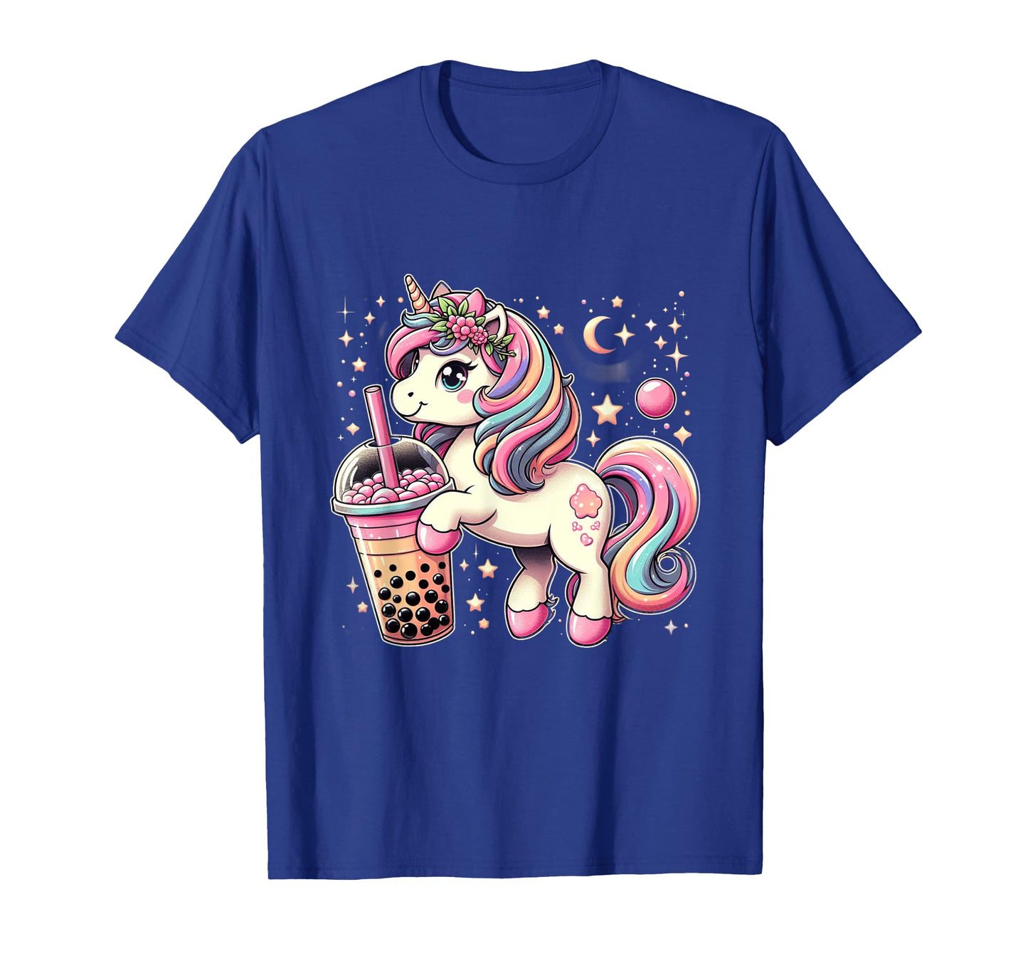 Boba Tea Unicorn Kawaii Neko Japanese Bubble Tea Aesthetic T-Shirt