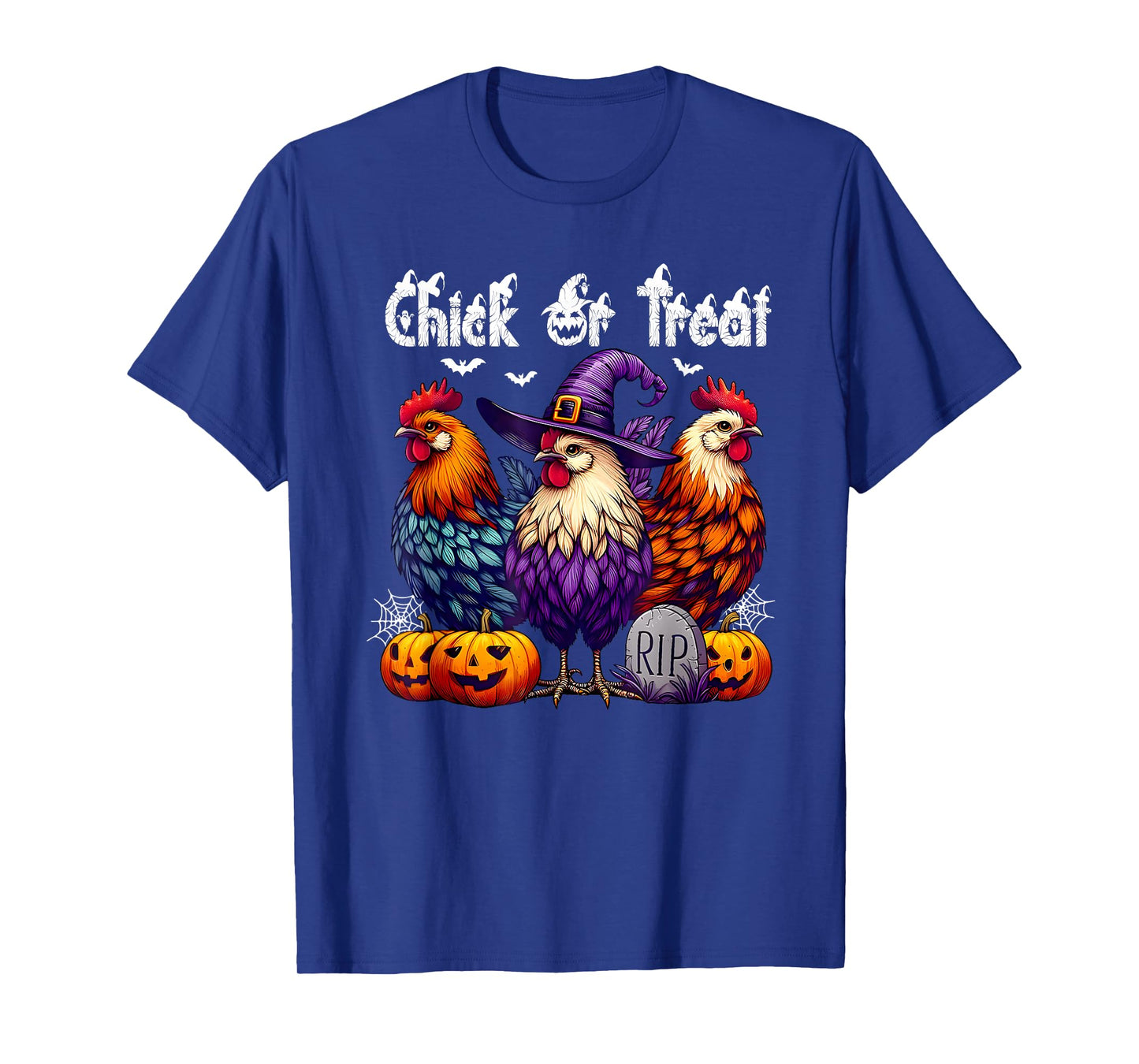Chick Or Treat Funny Halloween Witch Spooky Cute Chicken T-Shirt
