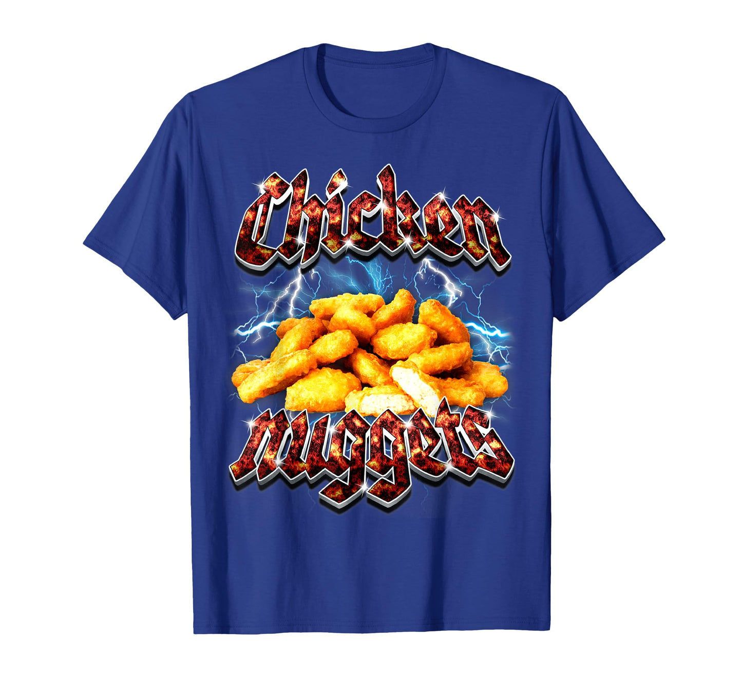 Bootleg Rap Funny Chicken Nuggets Vintage 90s Heavy Metal T-Shirt