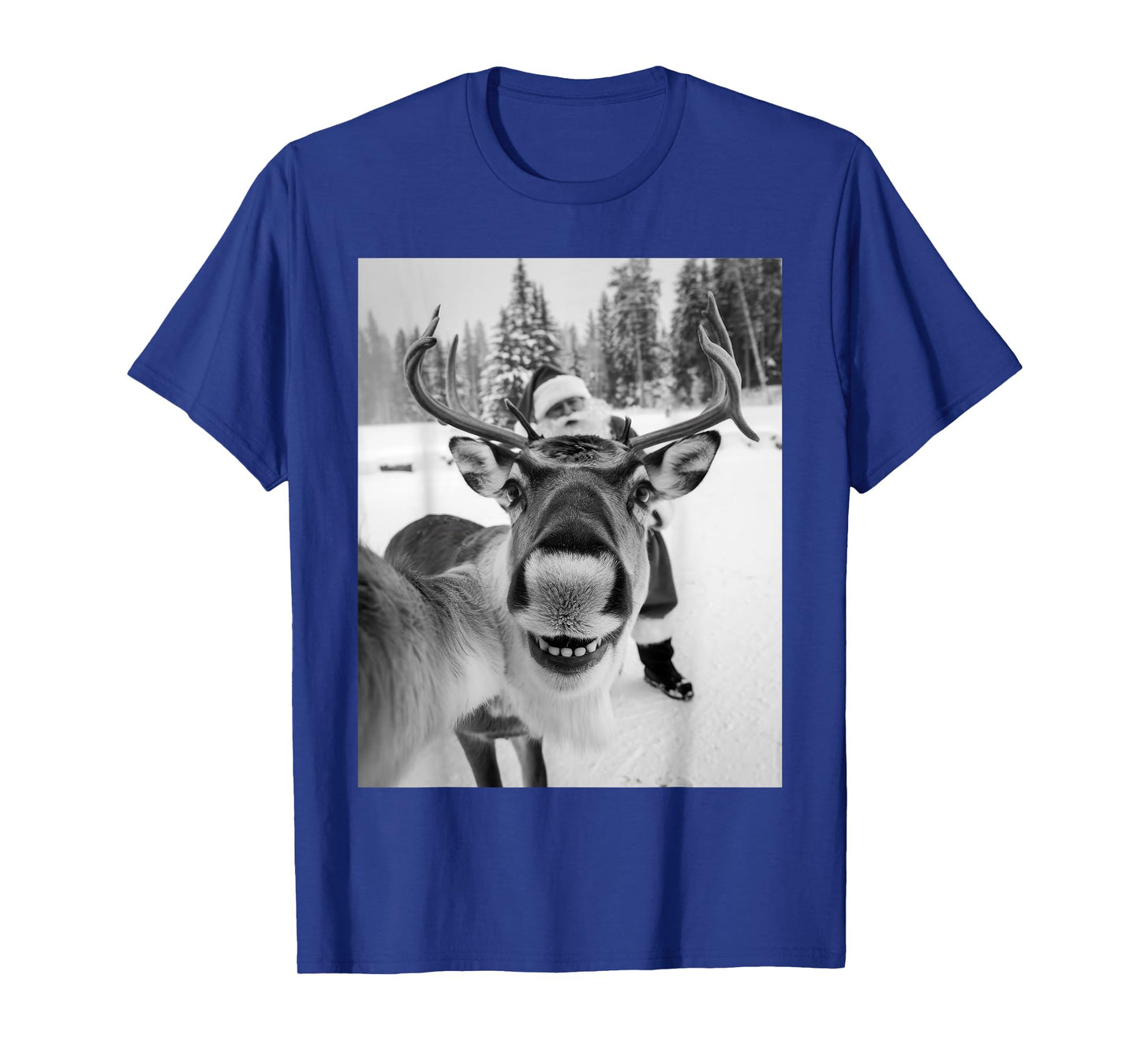 Reindeer Selfie Christmas Party Selfie Funny Reindeer Xmas T-Shirt