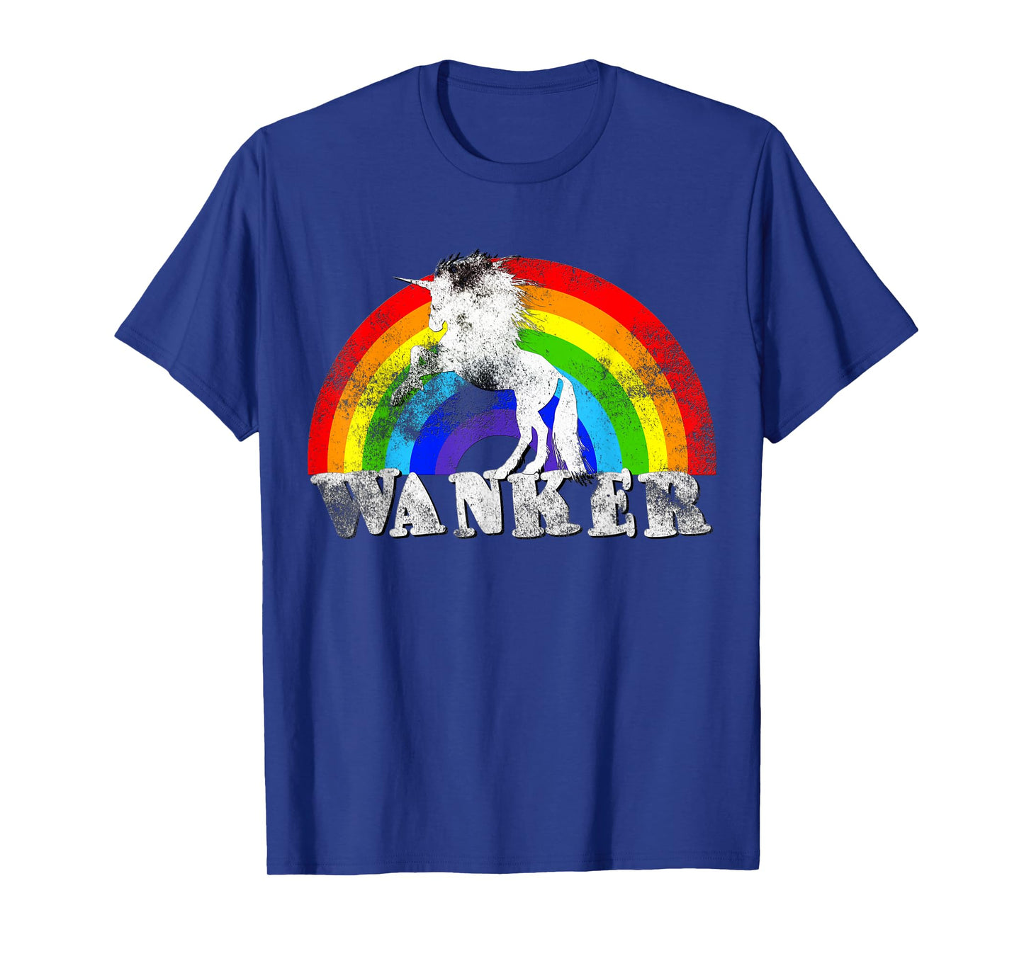 Unicorn Wanker T Shirt - Funny Rainbow T-shirt Tee T-Shirt