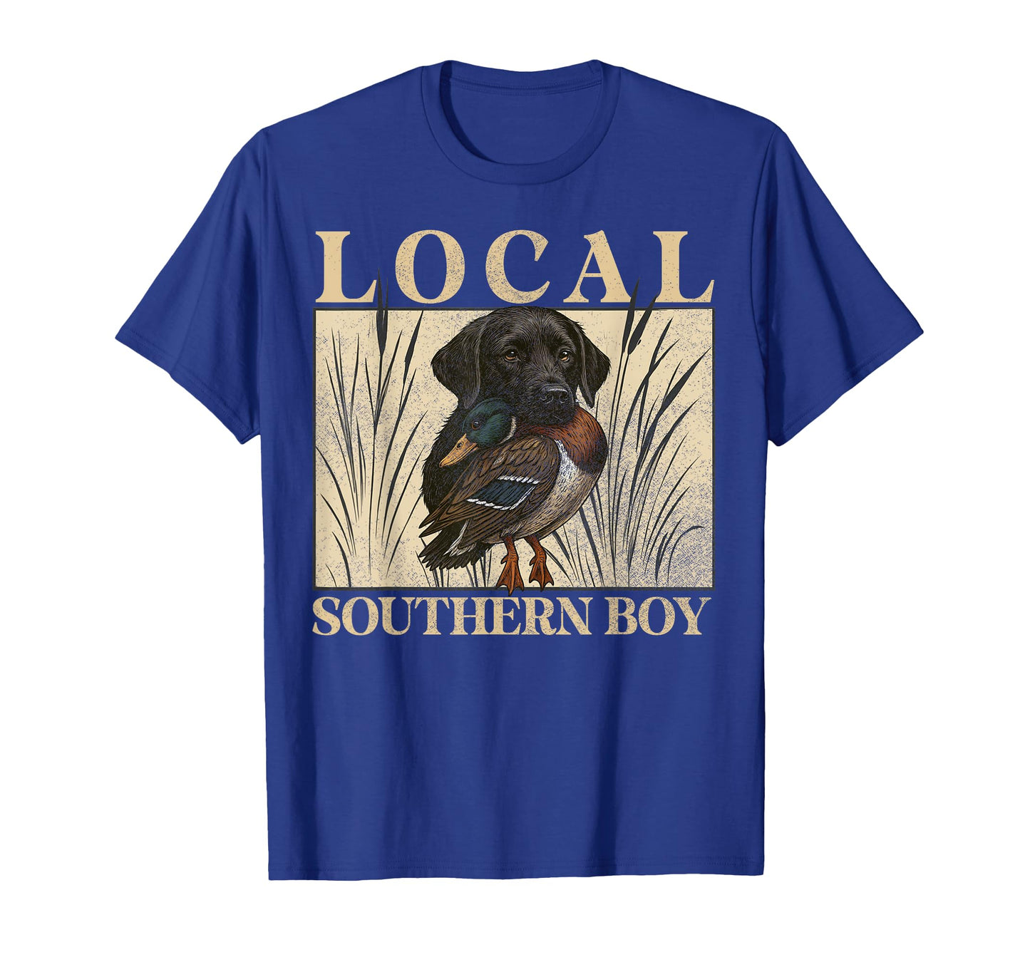 Local Southern Boy Duck Hunting Black Lab Outdoor Vintage T-Shirt