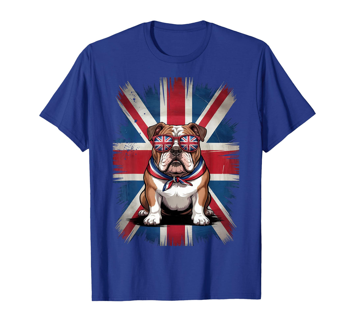 English Bulldog UK Flag Union Jack Women Men UK British Flag T-Shirt