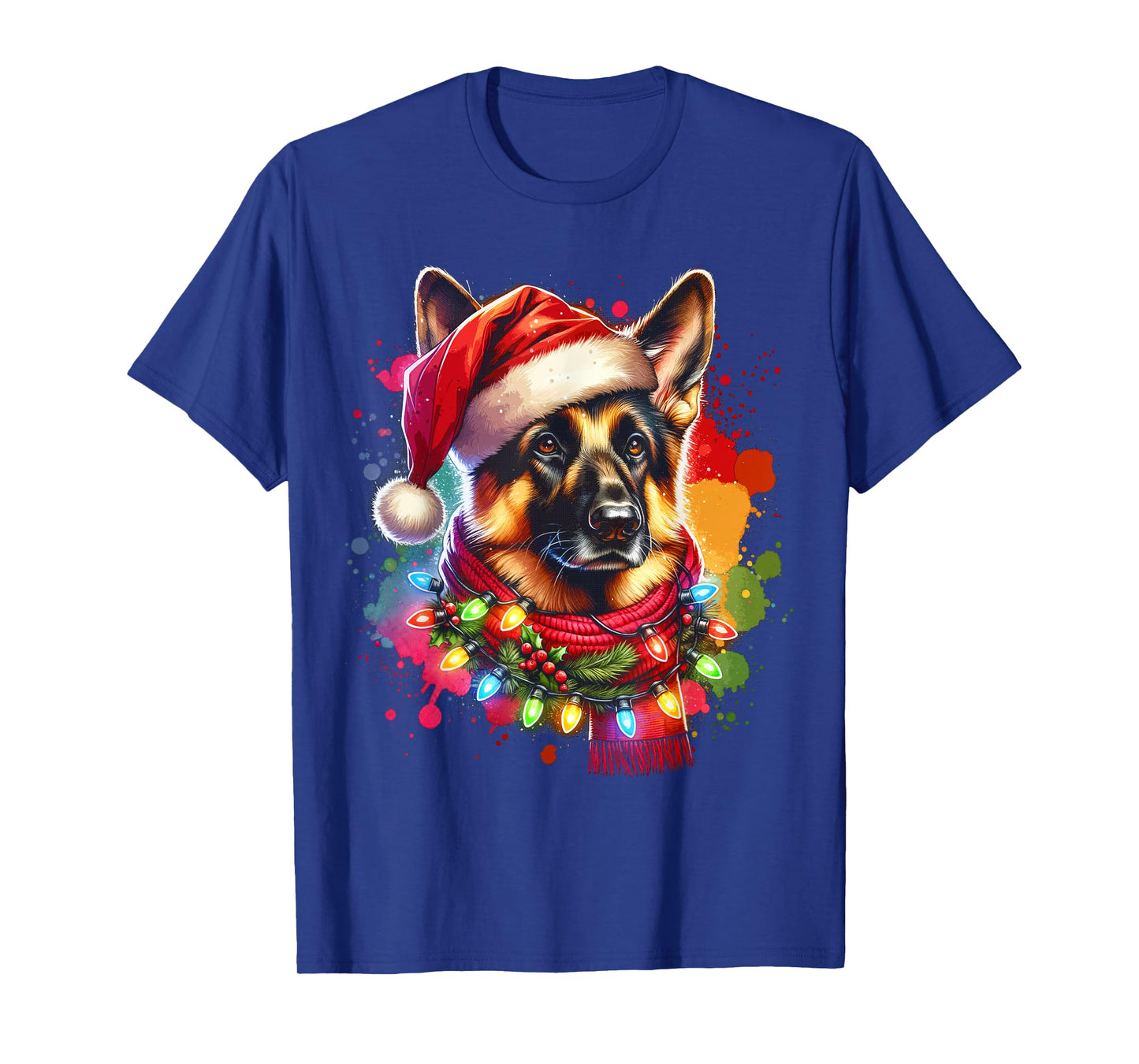 Christmas German Shepherd Xmas Shepherd Mom Dog Lover Womens T-Shirt