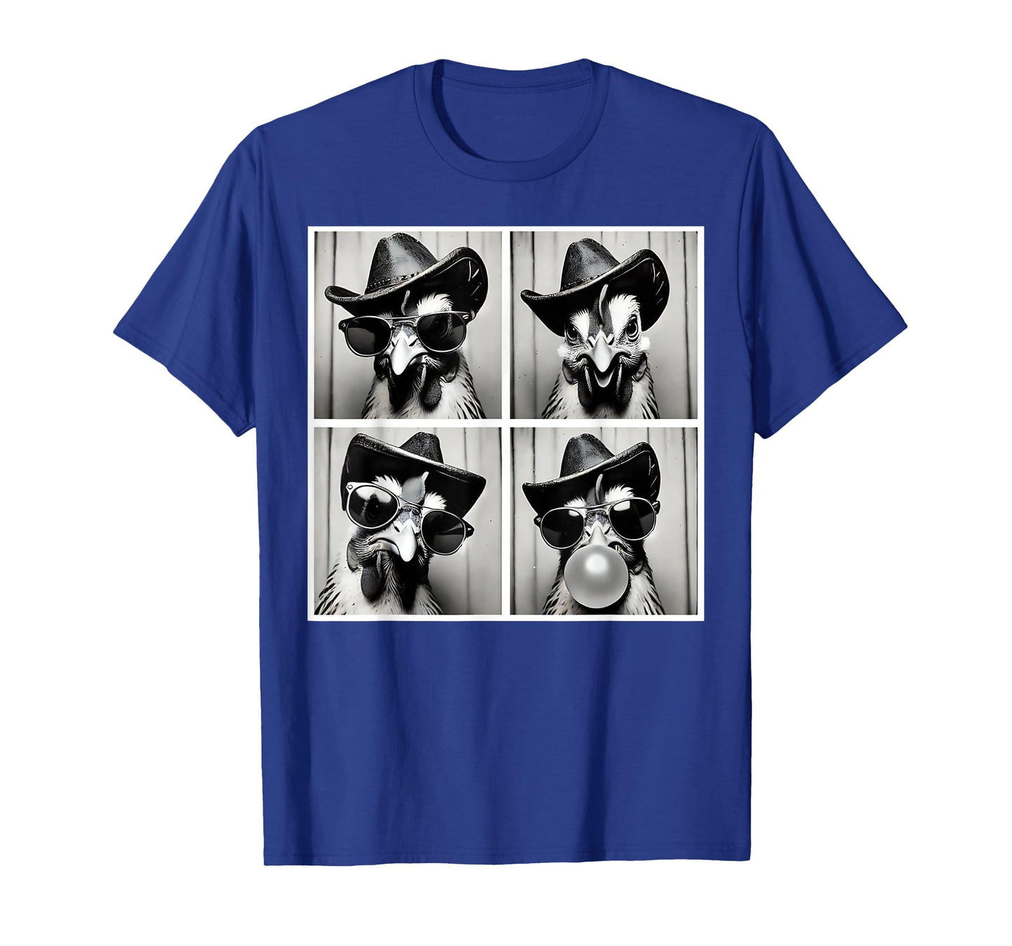 Cowboy Rooster Wearing Sunglasses Photobooth Selfie Western T-Shirt