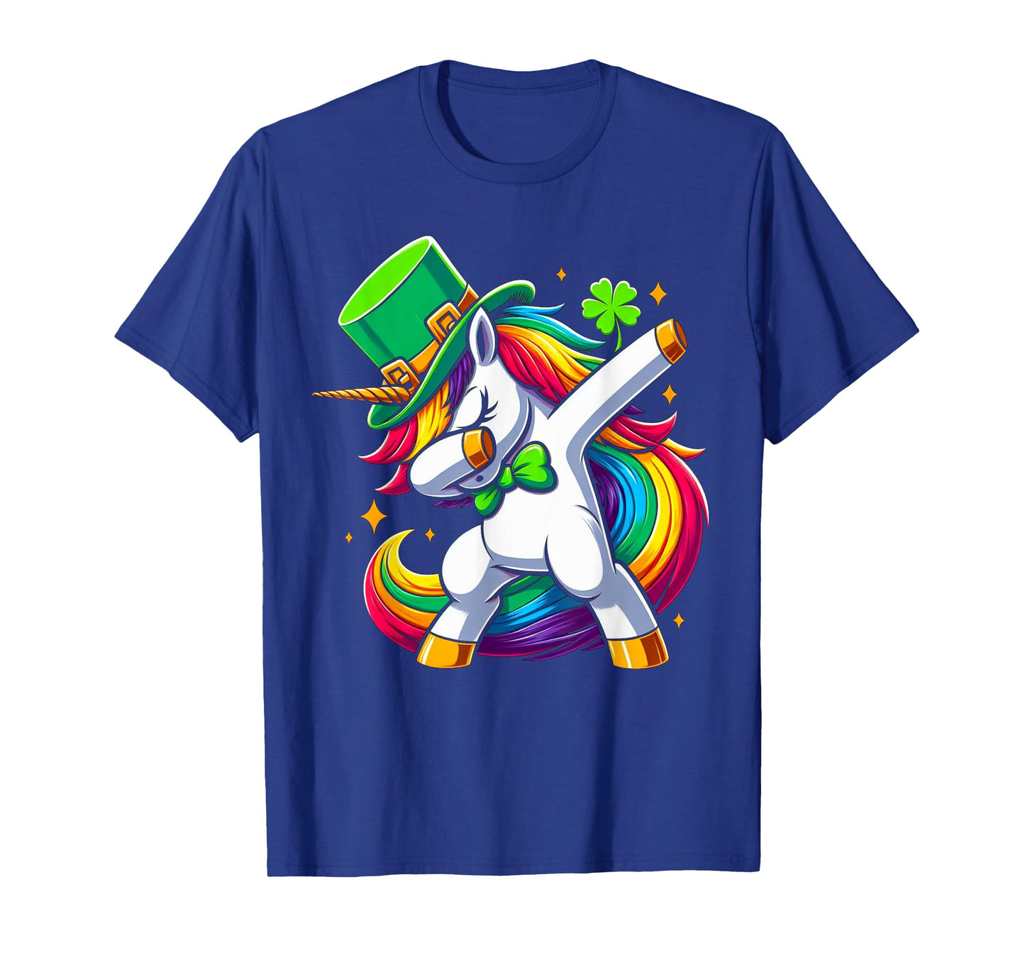 St Patricks Day Girls Dabbing Unicorn Leprechaun Lepricorn T-Shirt