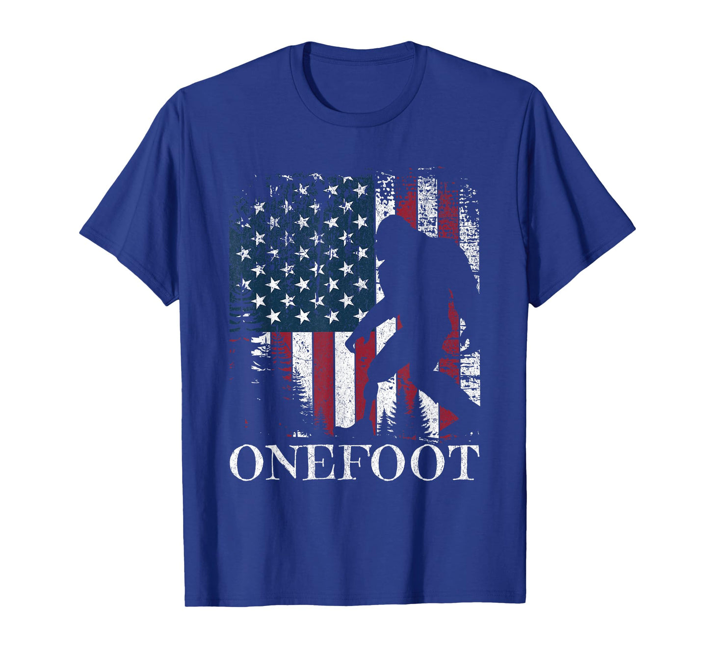 Onefoot Leg Amputee Recovery Bigfoot Funny Vintage Sasquatch T-Shirt