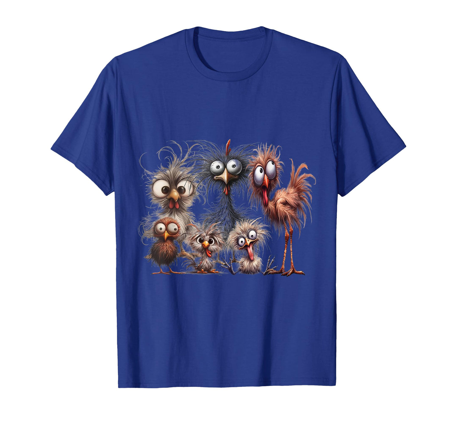 Funny Chicken Lovers - Crazy Chicken Family Matching Eagerly Funny Chicken Art T-Shirt - Unisex, Black, Small, Short Sleeve, T-Shirt