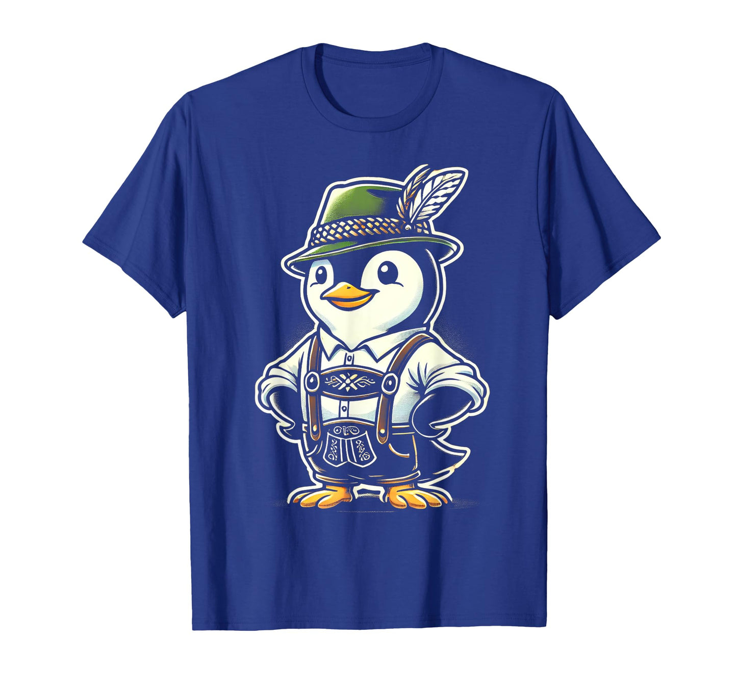 Oktoberfest Penguin Funny German Bavarian Lederhosen Penguin T-Shirt