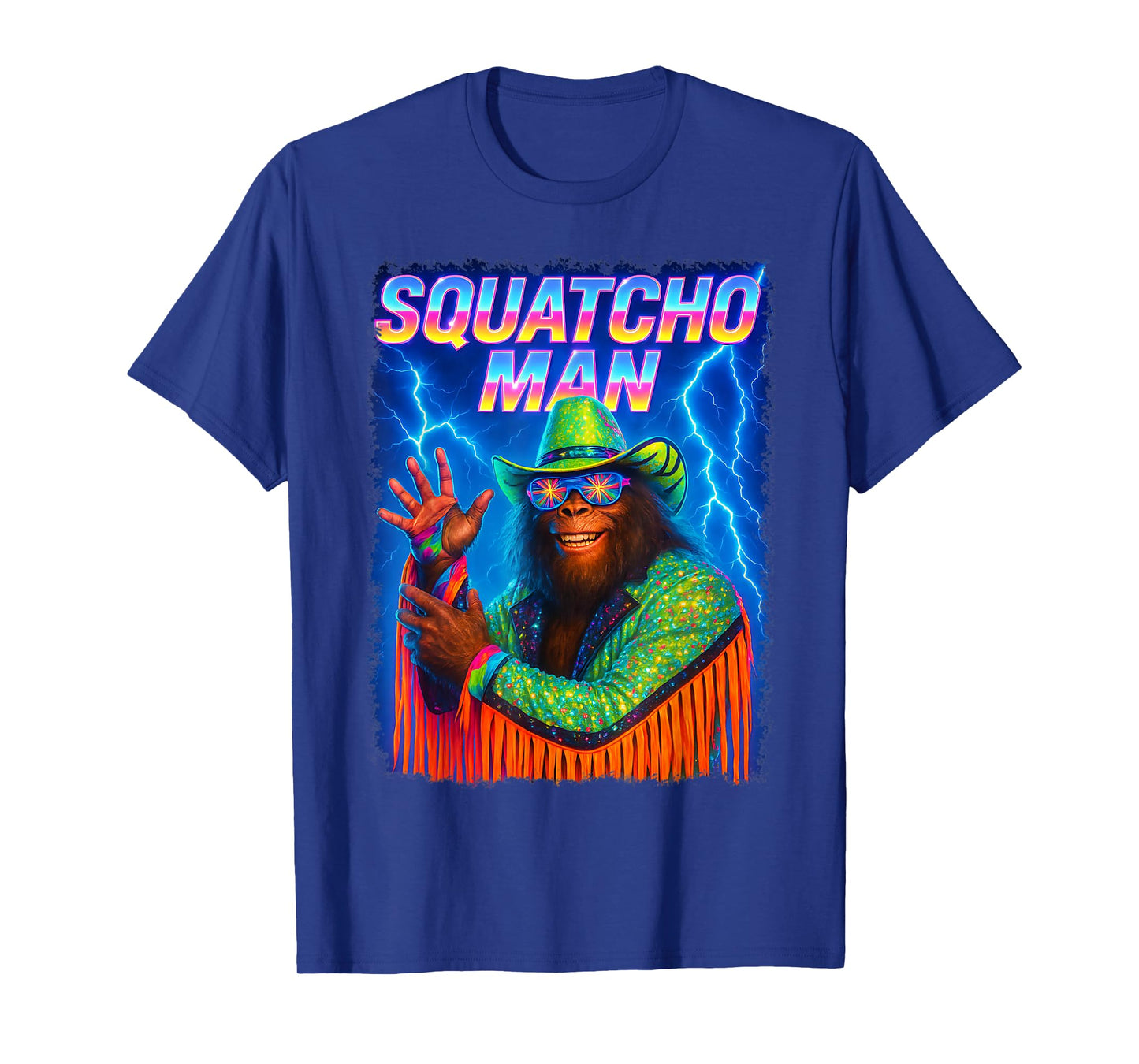 Squatcho Man Funny Retro 80s Sasquatch T-Shirt