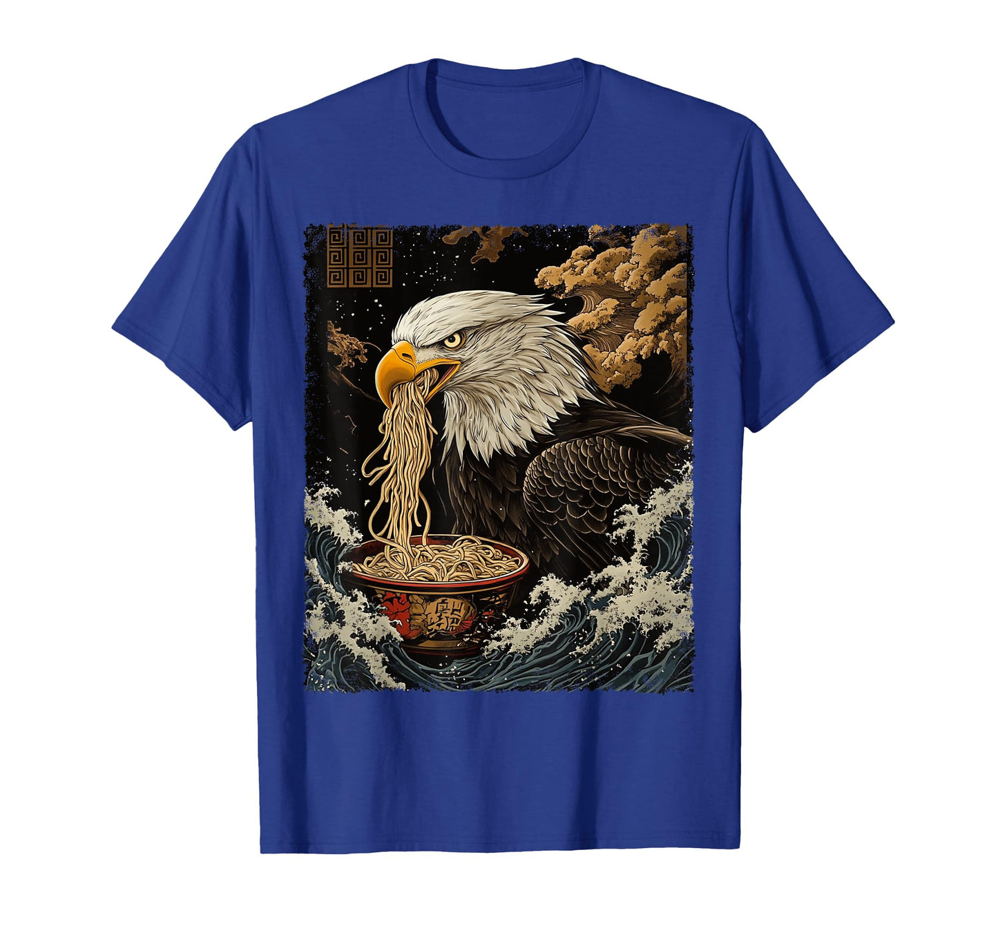 USA Patriotic American 4th of July Bird Eating Ramen Noodles T-Shirt