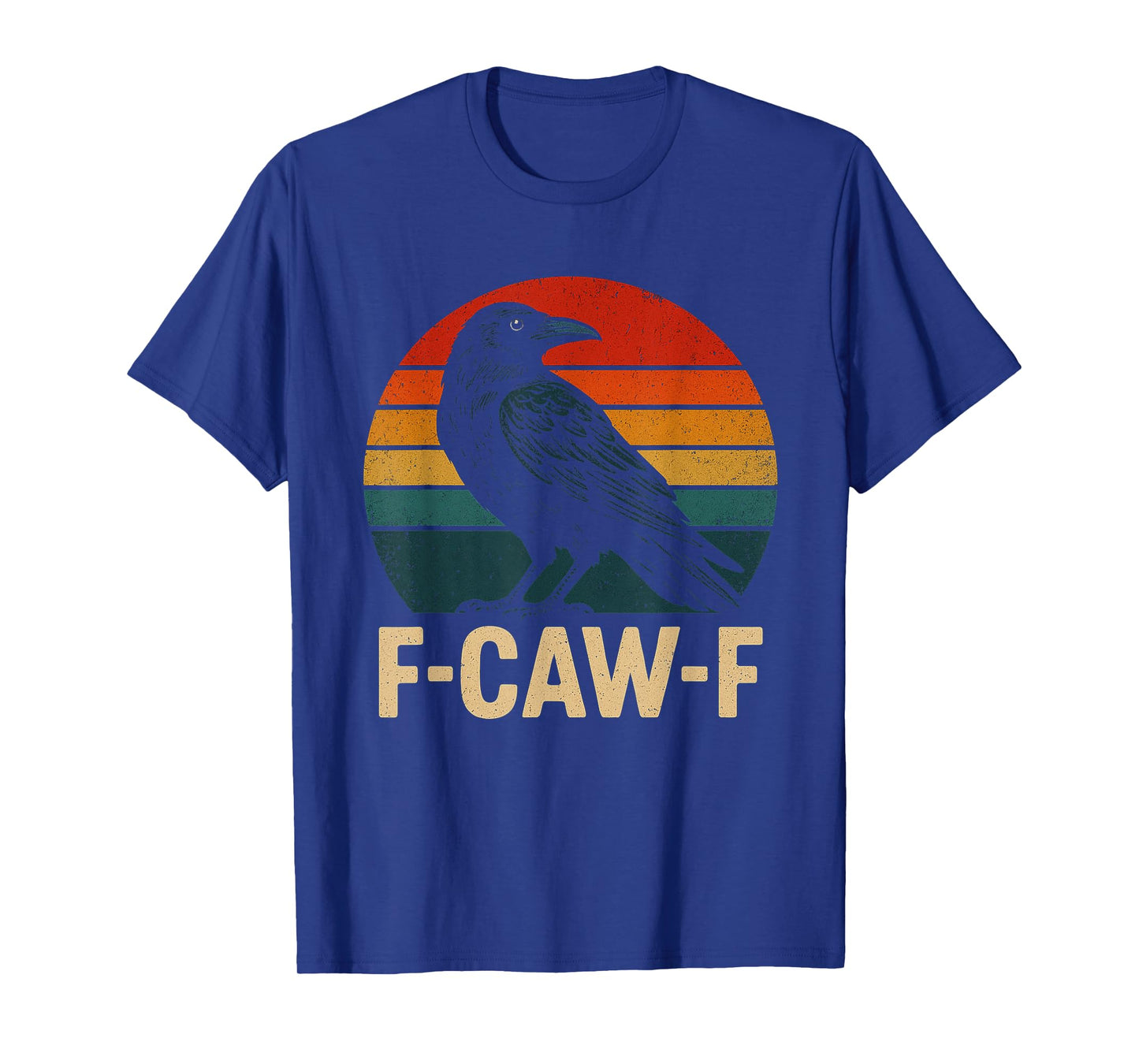 Funny Retro F Caw F Crow Lover Black Bird Joke Design T-Shirt