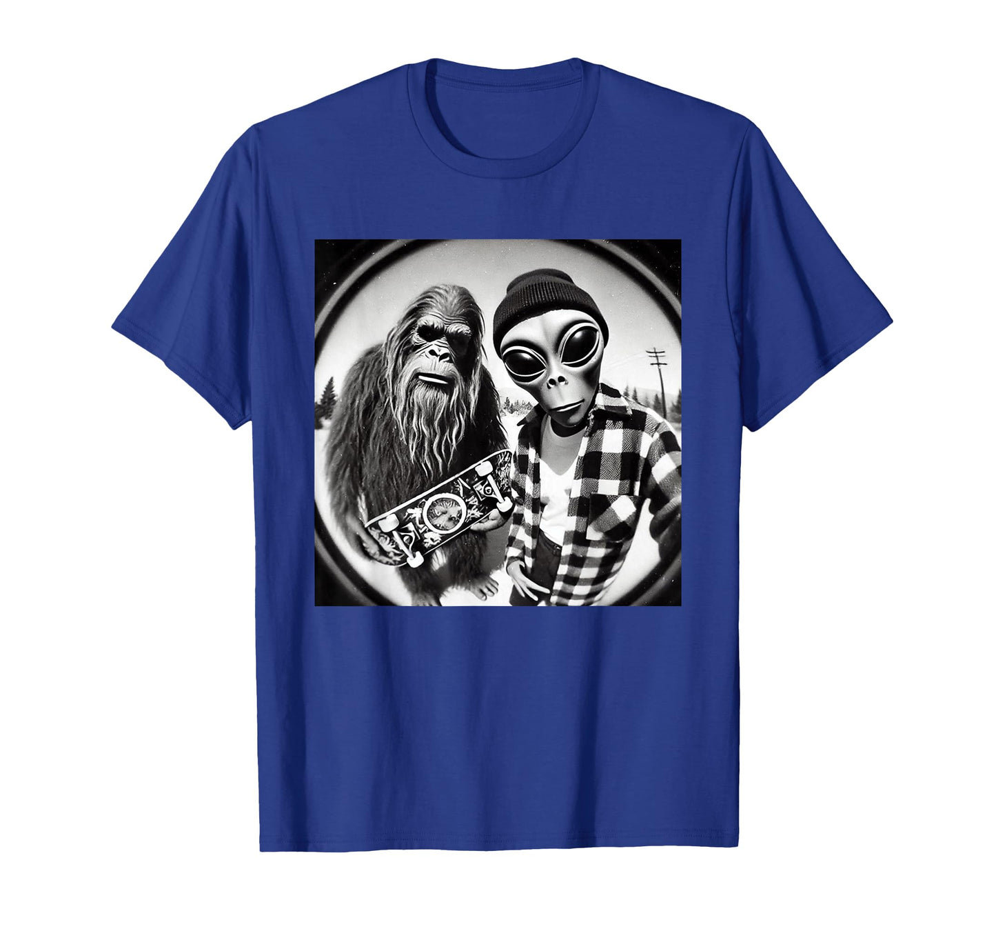 90s Grunge Funny Bigfoot Vintage Rock N Roll Alien Sasquatch T-Shirt