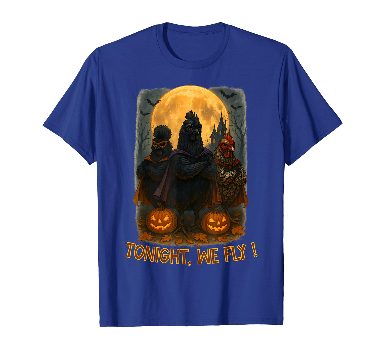 Halloween Tonight We Fly Chicken Costume Farm Animal Rooster T-Shirt