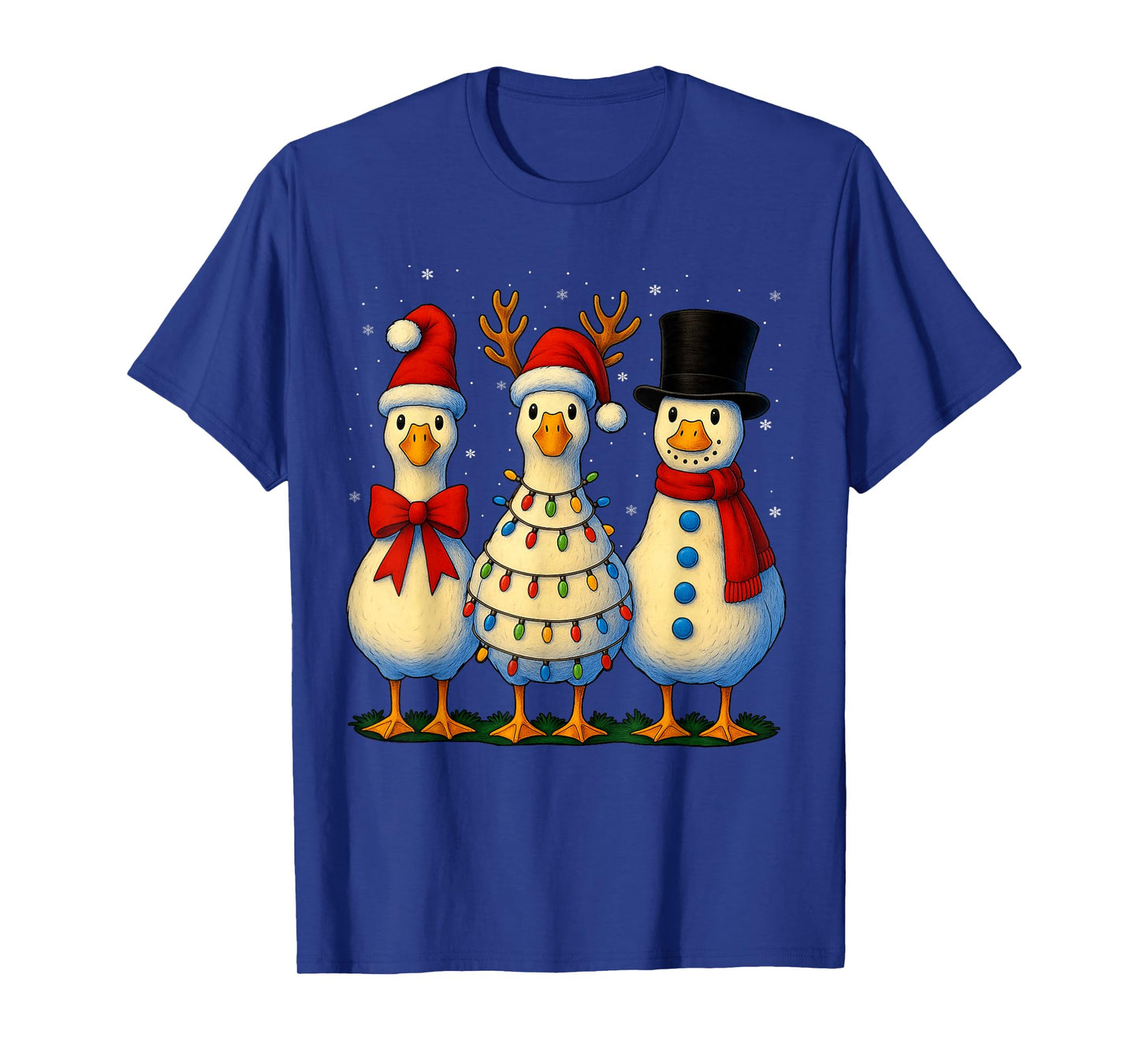 HUGvyn Christmas: Funny Santa Goose Silly Merry Goose Xmas T-Shirt