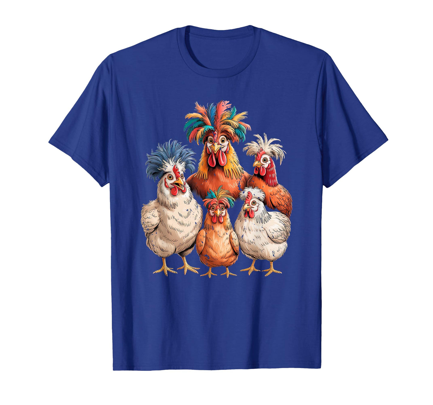 Funny Chicken Family Colorful Farm Animal T-Shirt