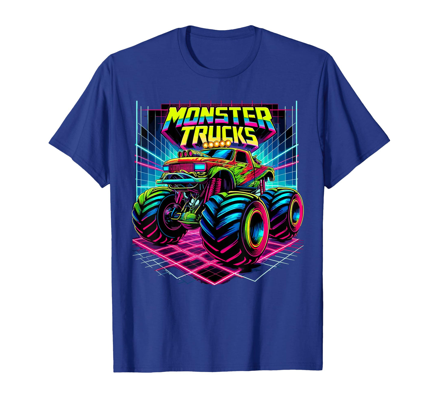 Monster Truck Birthday Party Retro Monster Trucks T-Shirt
