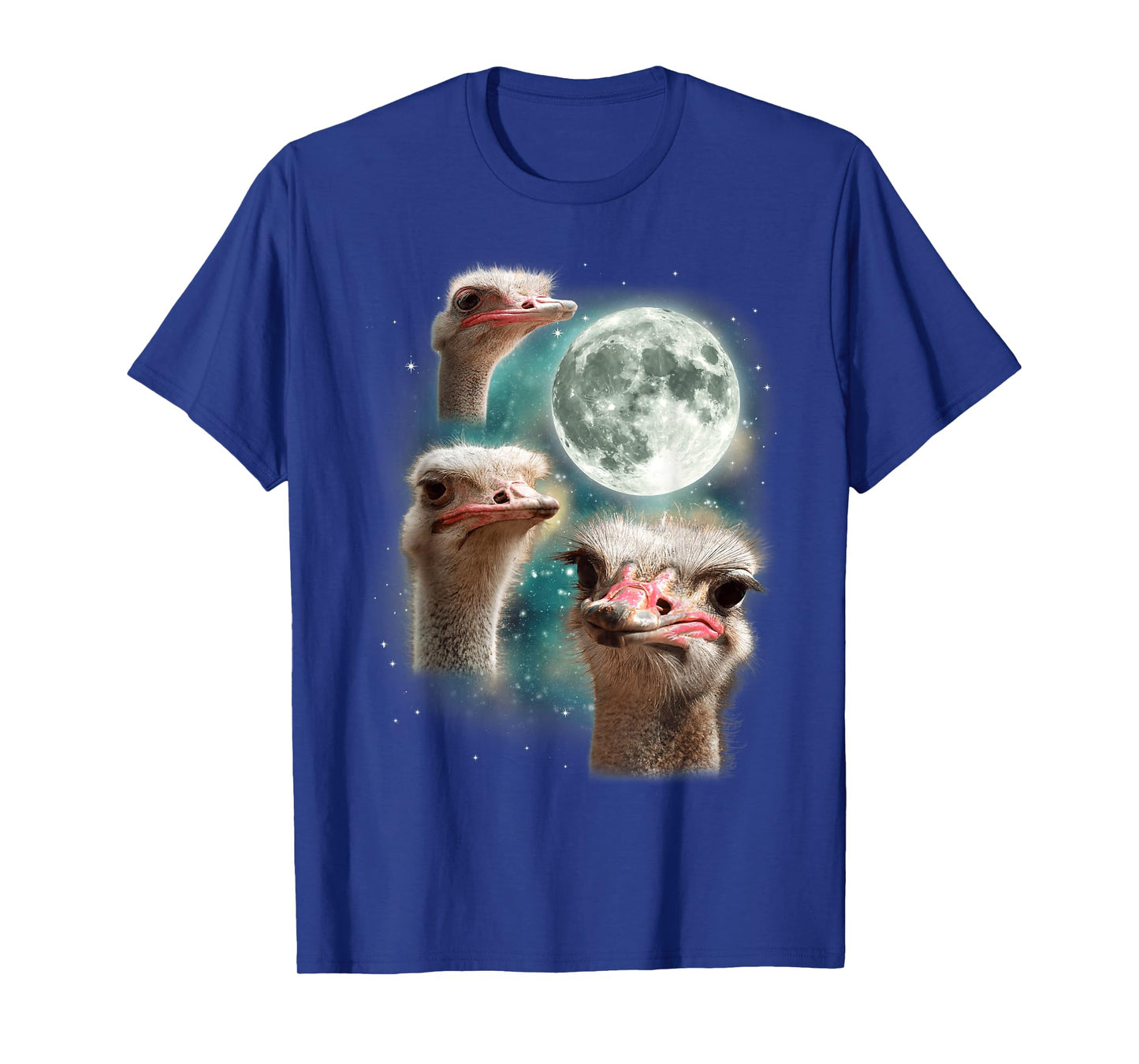 Three Ostrich Moon Hilarious Flightless 3 Bird Parody T-Shirt