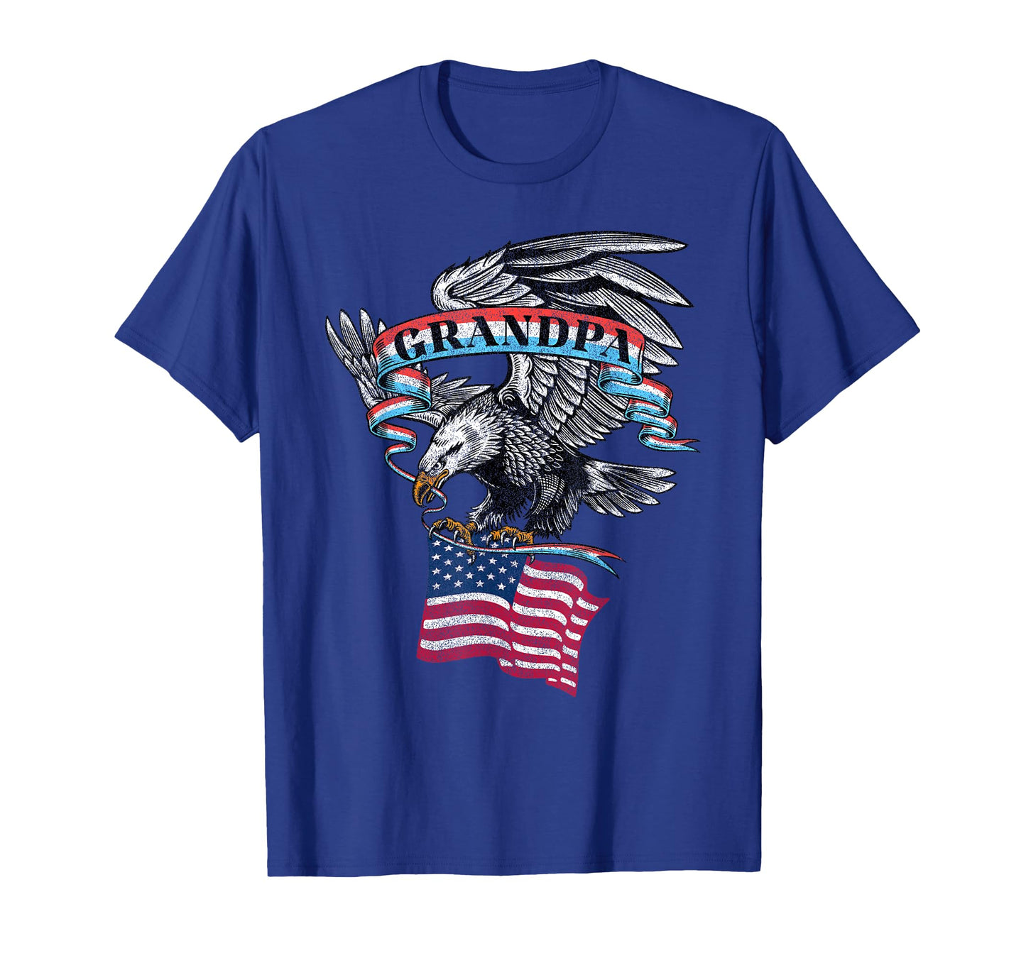 Grandpa American Flag USA Eagle Vintage Graphic T-Shirt