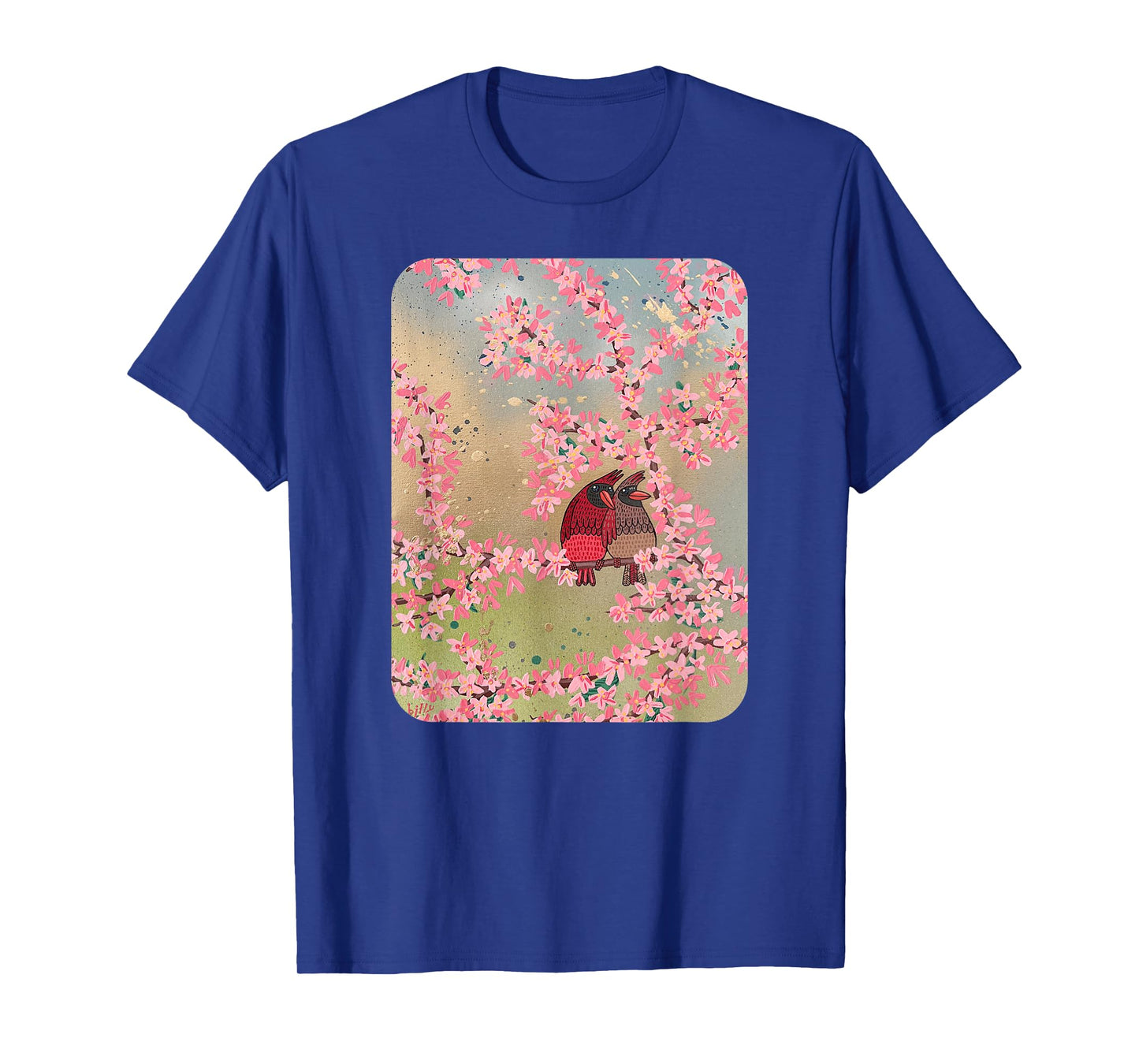 In the Cherry Blossoms (Cardinals in Love) T-Shirt