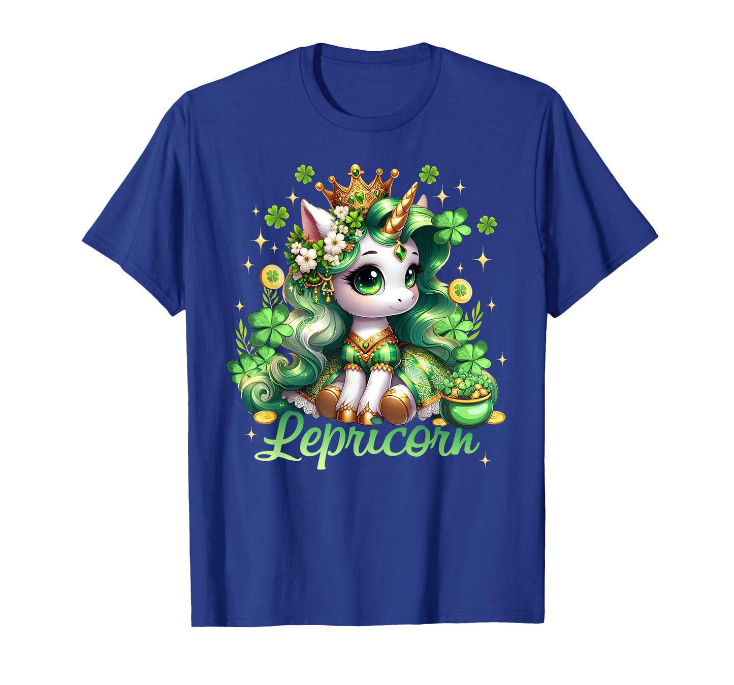 Lepricorn Unicorn Leprechaun St Patricks Day Kids Girls T-Shirt