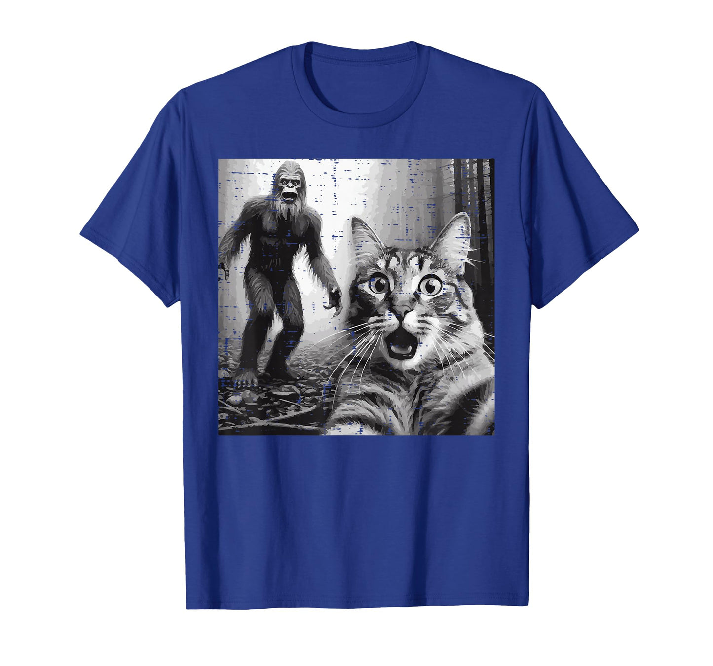 Bigfoot Sasquatch Cat Selfie Funny Saying Men Women Kids T-Shirt
