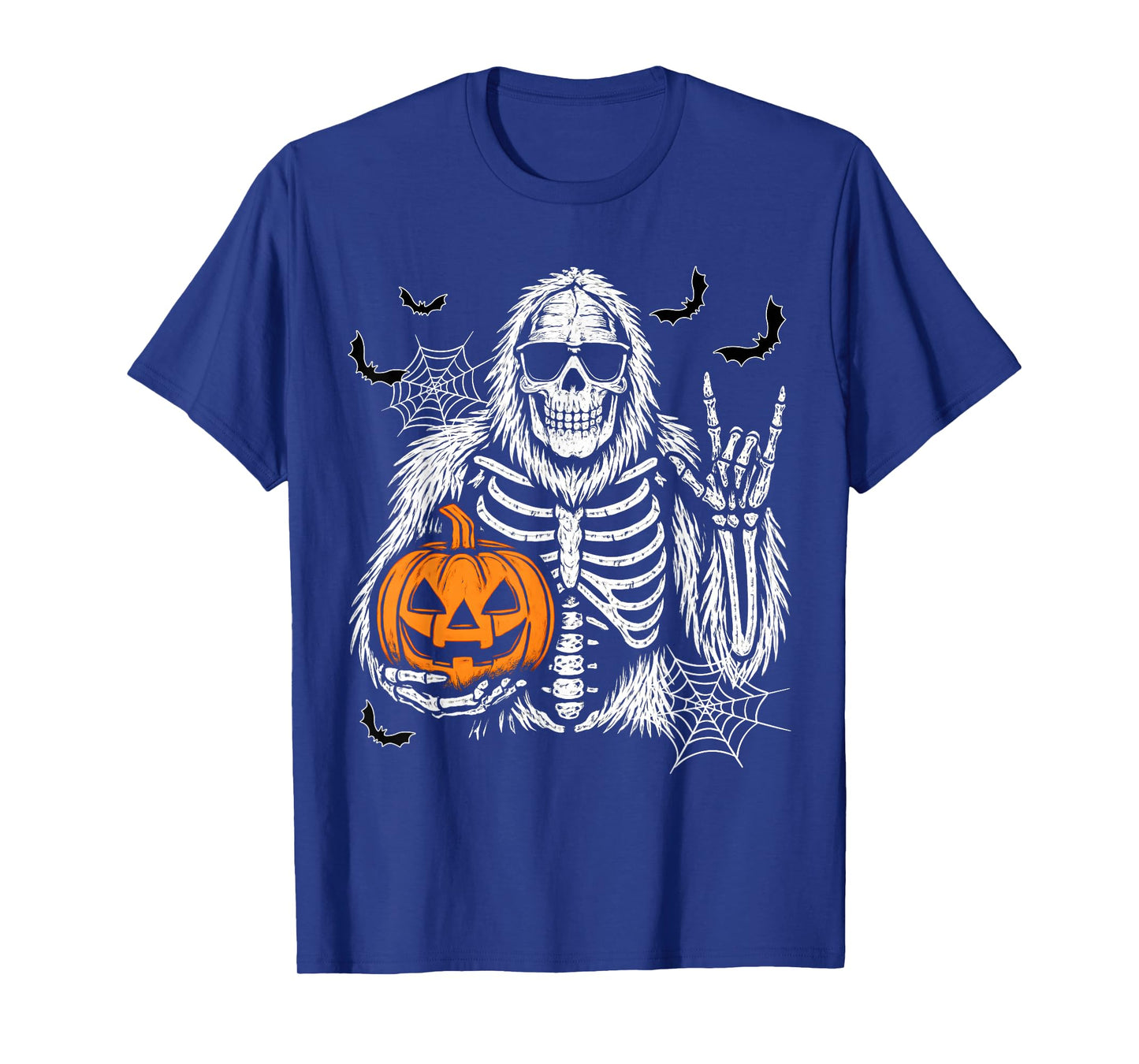 Spooky Bigfoot Jack O lantern Skeleton Halloween Boys Mens T-Shirt