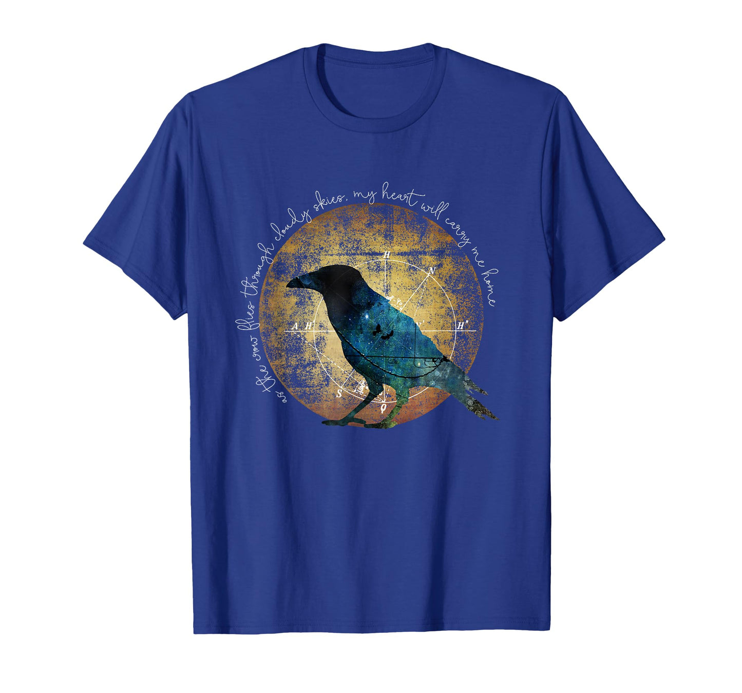 Crow Shirt - As the Crow Flies - Crow Raven Moon Art T-Shirt T-Shirt