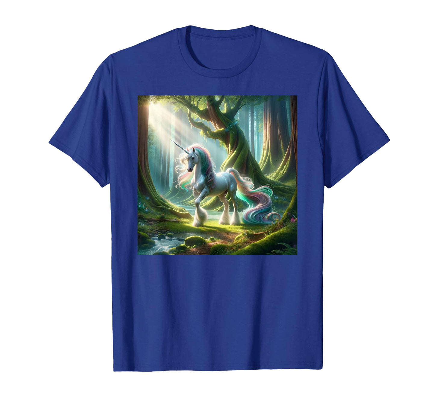 Beautiful Unicorn Clydesdale, Enchanted Forest Graphic T-Shirt