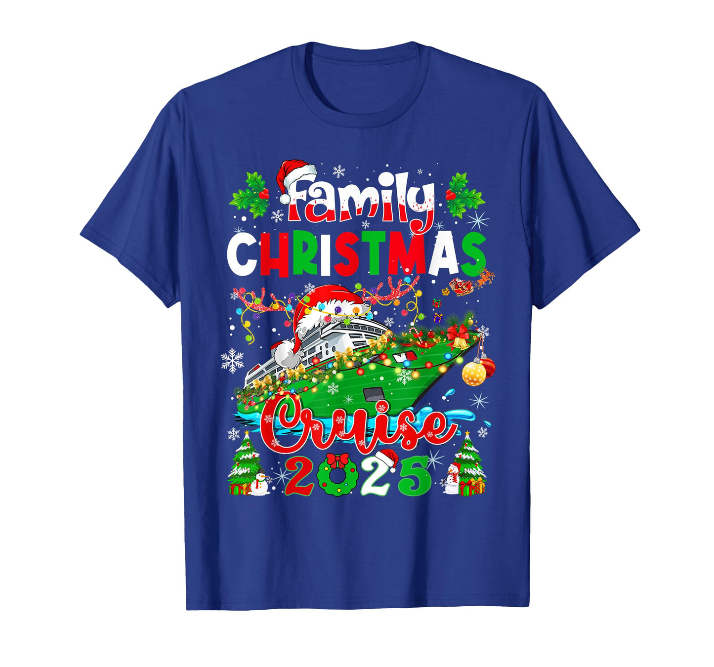 Family Christmas Cruise 2025 Matching Family Cruise Xmas T-Shirt