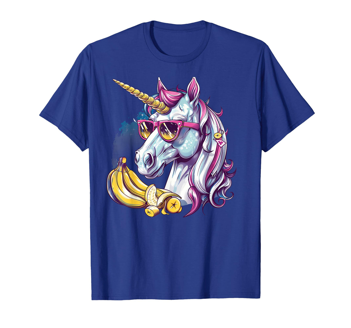 Banana Unicorn Portrait Artwork Banana Lover Bananas Fruit T-Shirt