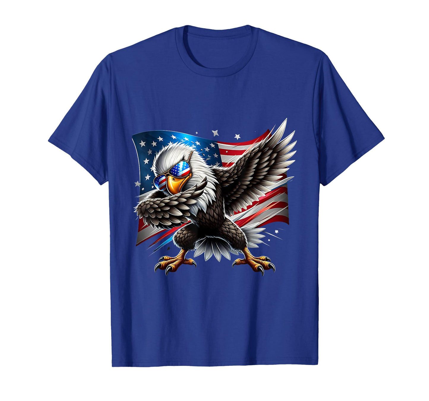Funny Patriotic Dab American Flag Bald Eagle 4th of July USA T-Shirt