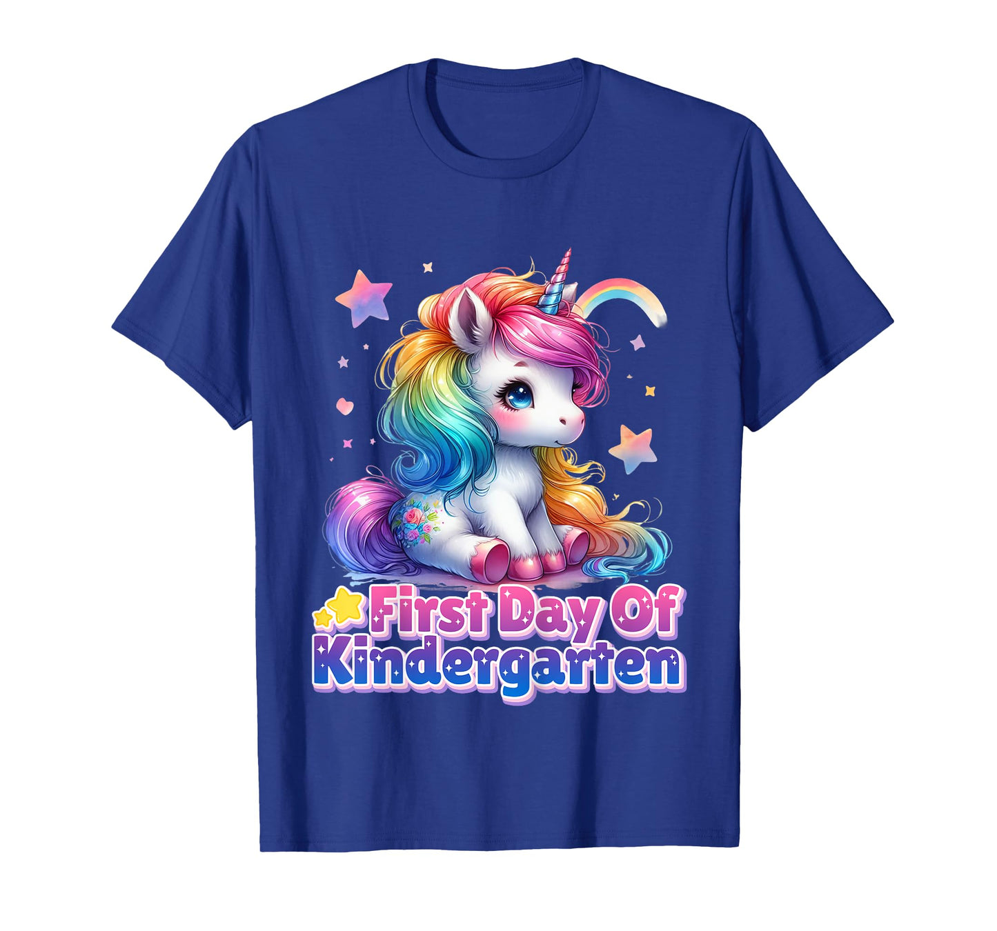 First Day Of Kindergarten Unicorn Back To School Girls Kids T-Shirt