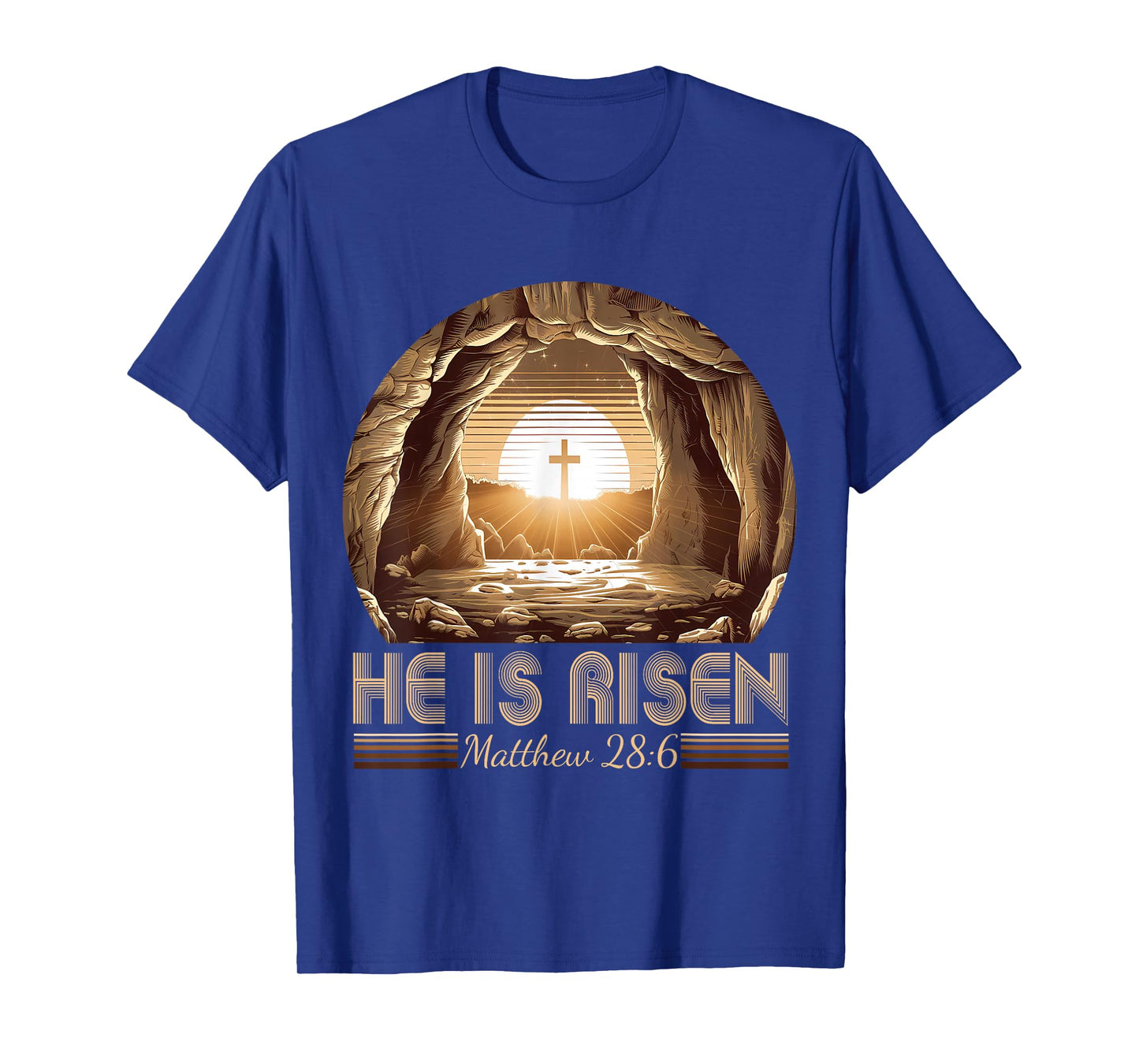 Easter Christian He Is Risen Jesus Empty Tomb Men Women Kids T-Shirt
