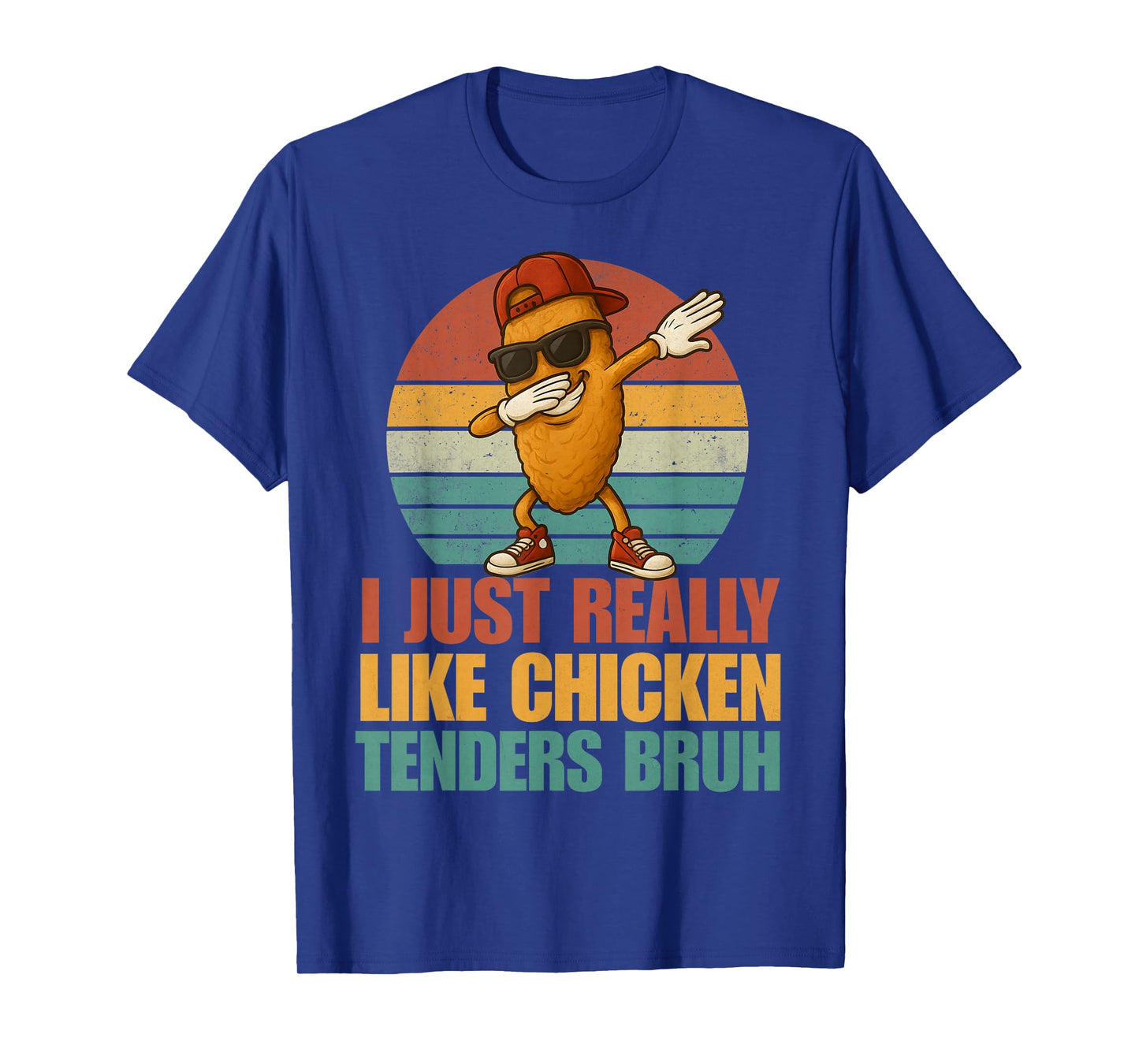 Funny Dabbing Chicken Tenders Bruh Boys Kid Retro Fast Food T-Shirt