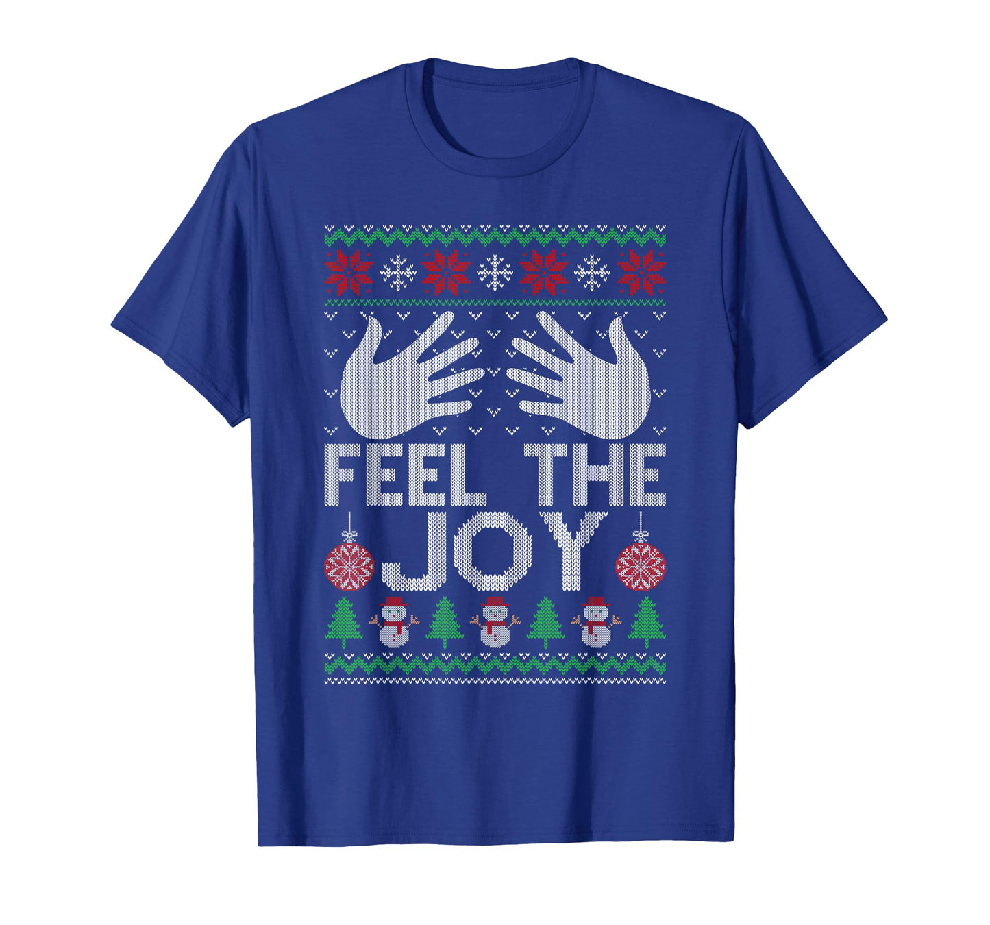 Feel The Joy Merry Christmas Matching Couples Xmas Party T-Shirt