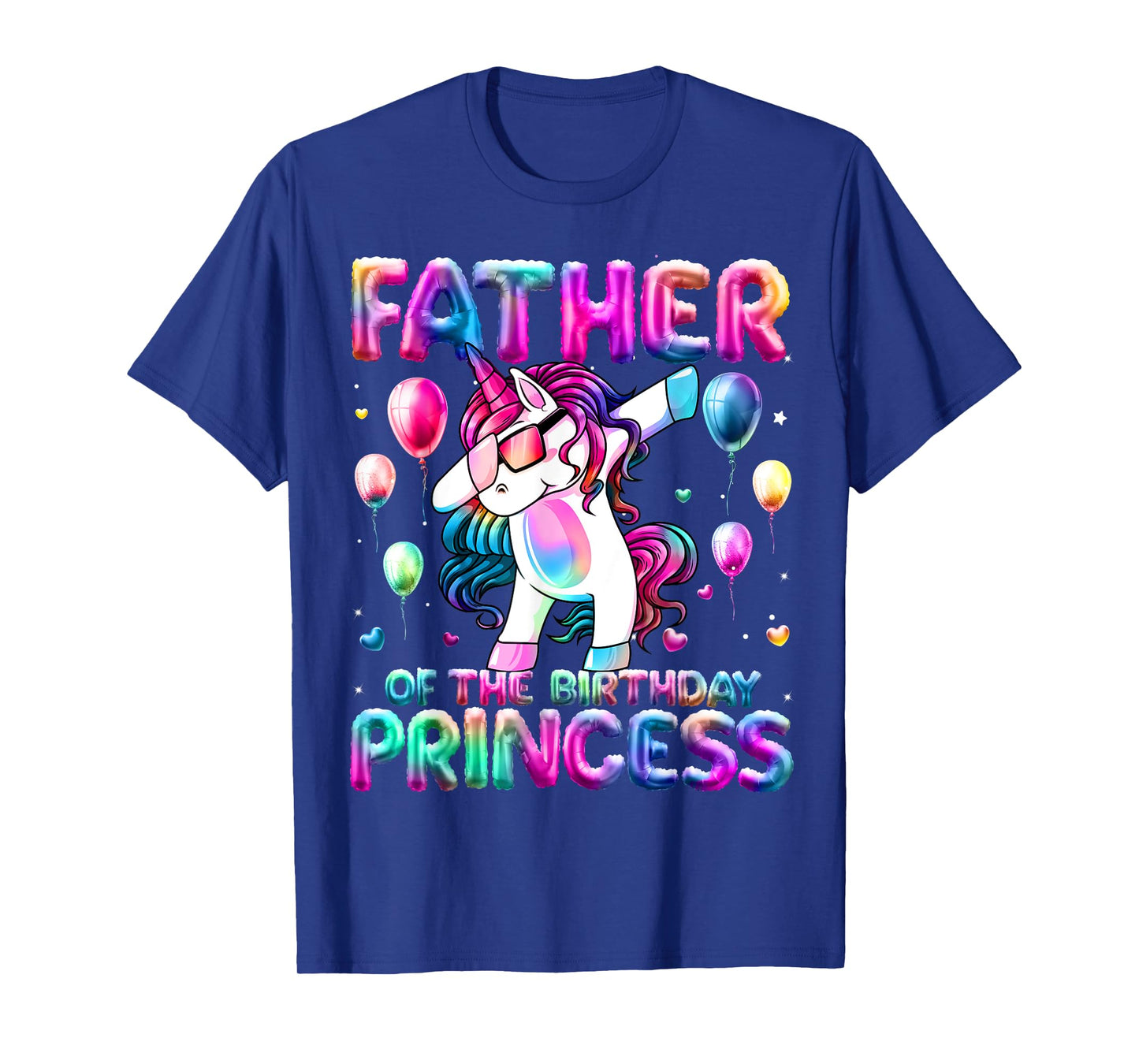Daddy of the Birthday Princess Girl Dabbing Unicorn Daddy T-Shirt