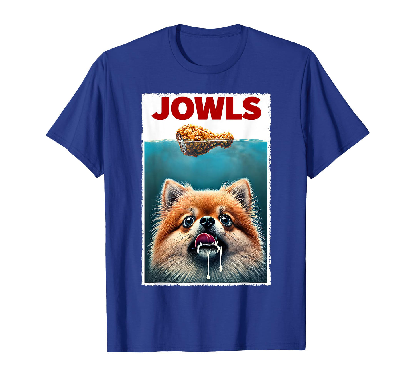 Funny Pomeranian and Fried Chicken Parody Jowls Dog Lover T-Shirt for Men Women Kids