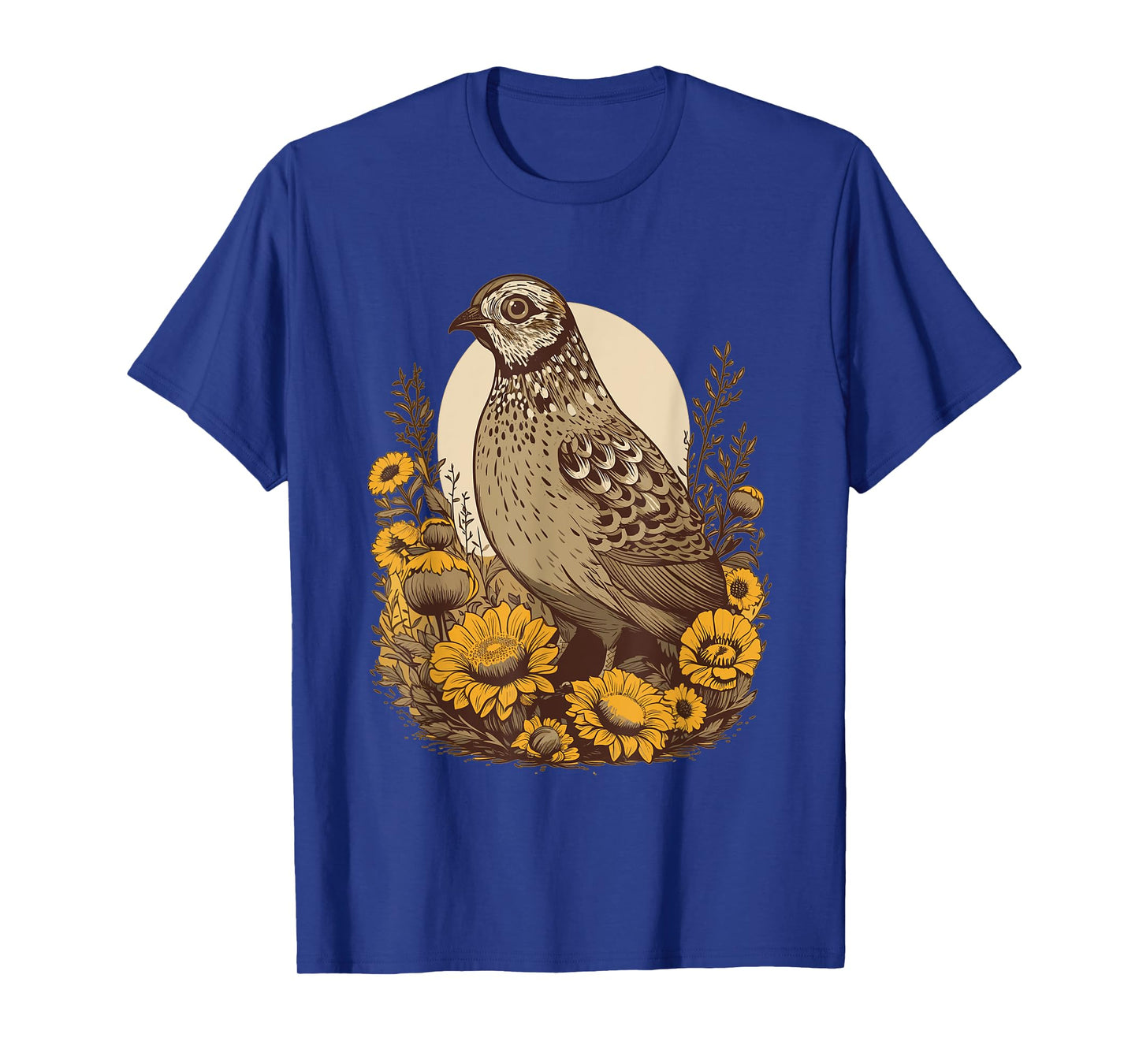 Quail Sunflower Outfit Quail Bird Lovers for Women Girls T-Shirt
