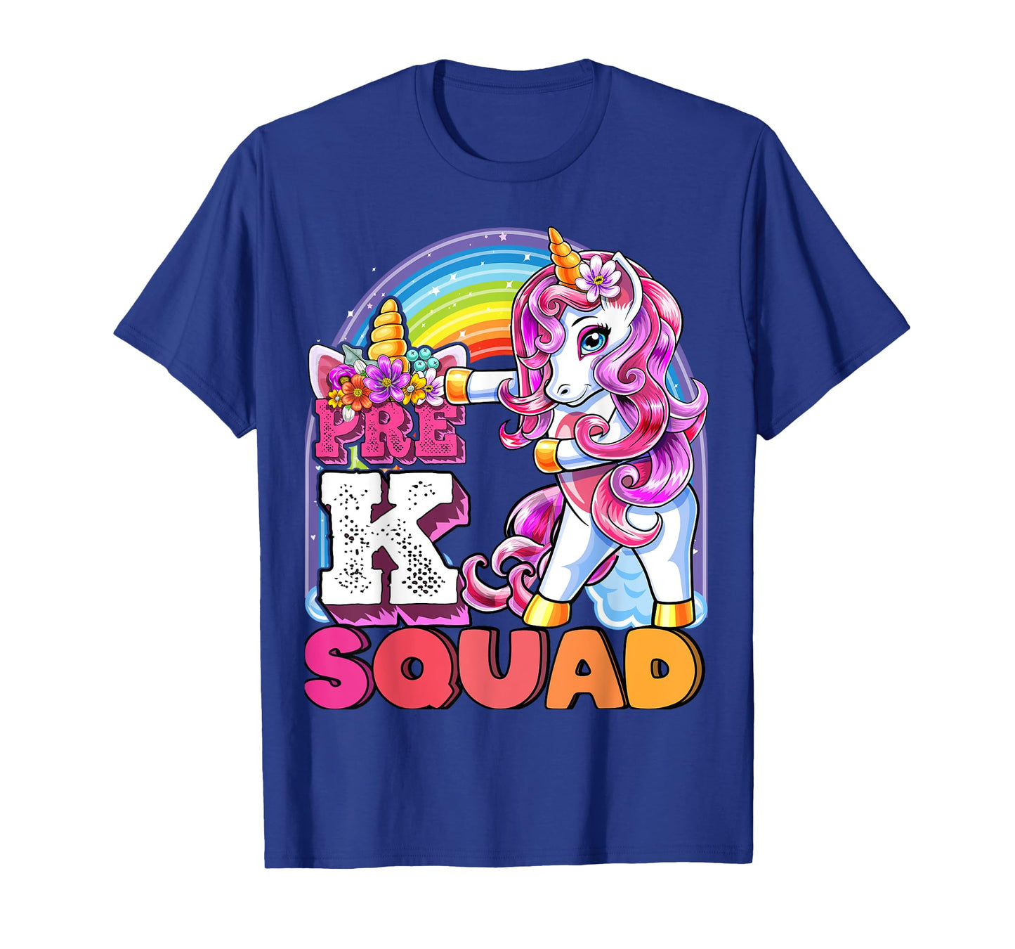 Pre-K Squad Flossing Unicorn Back to School Girls Gift T-Shirt