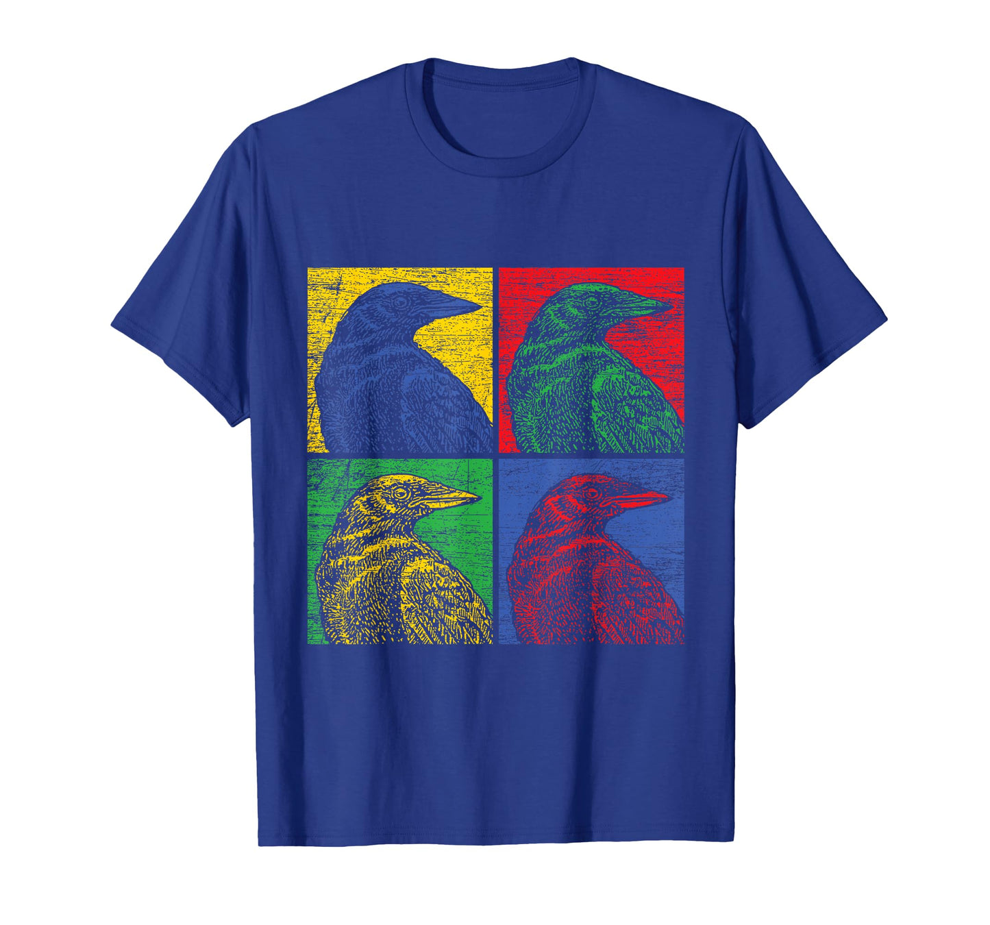 Crow Pop Art T-Shirt Vintage Raven Bird Lover T-Shirt