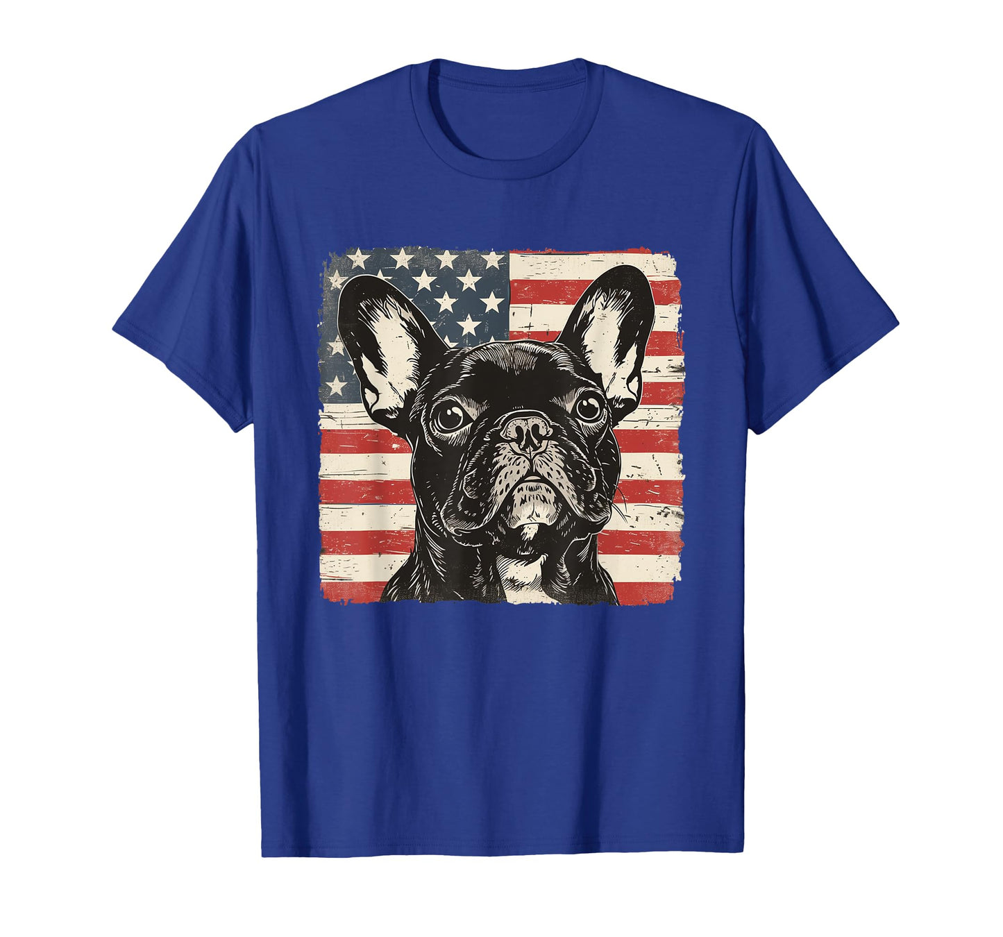 French Bulldog Dog Pop Art USA Flag Shirt July 4th Men Women T-Shirt