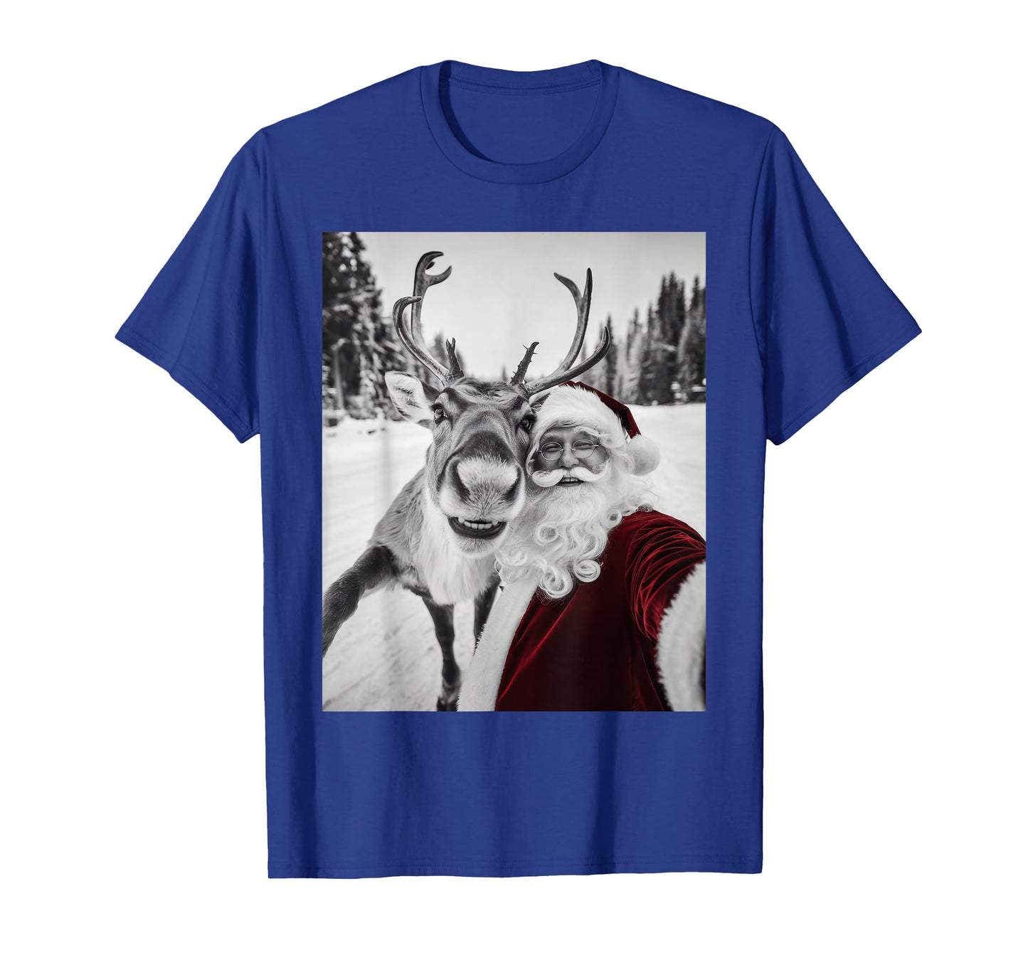 Reindeer Selfie Christmas Party Selfie Funny Reindeer Xmas T-Shirt