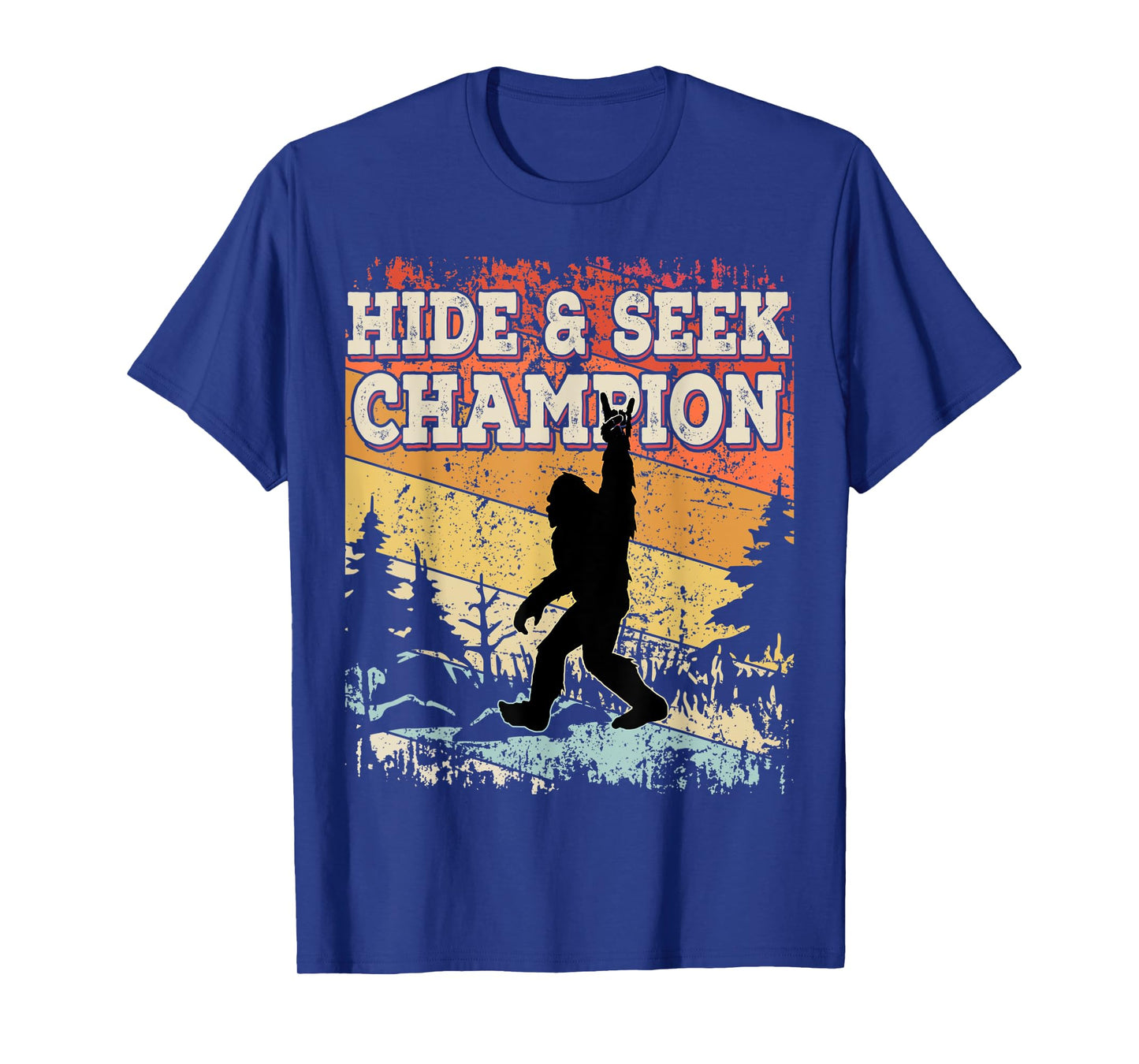 Retro Bigfoot Tee Hide And Seek Champion Vintage Distressed T-Shirt