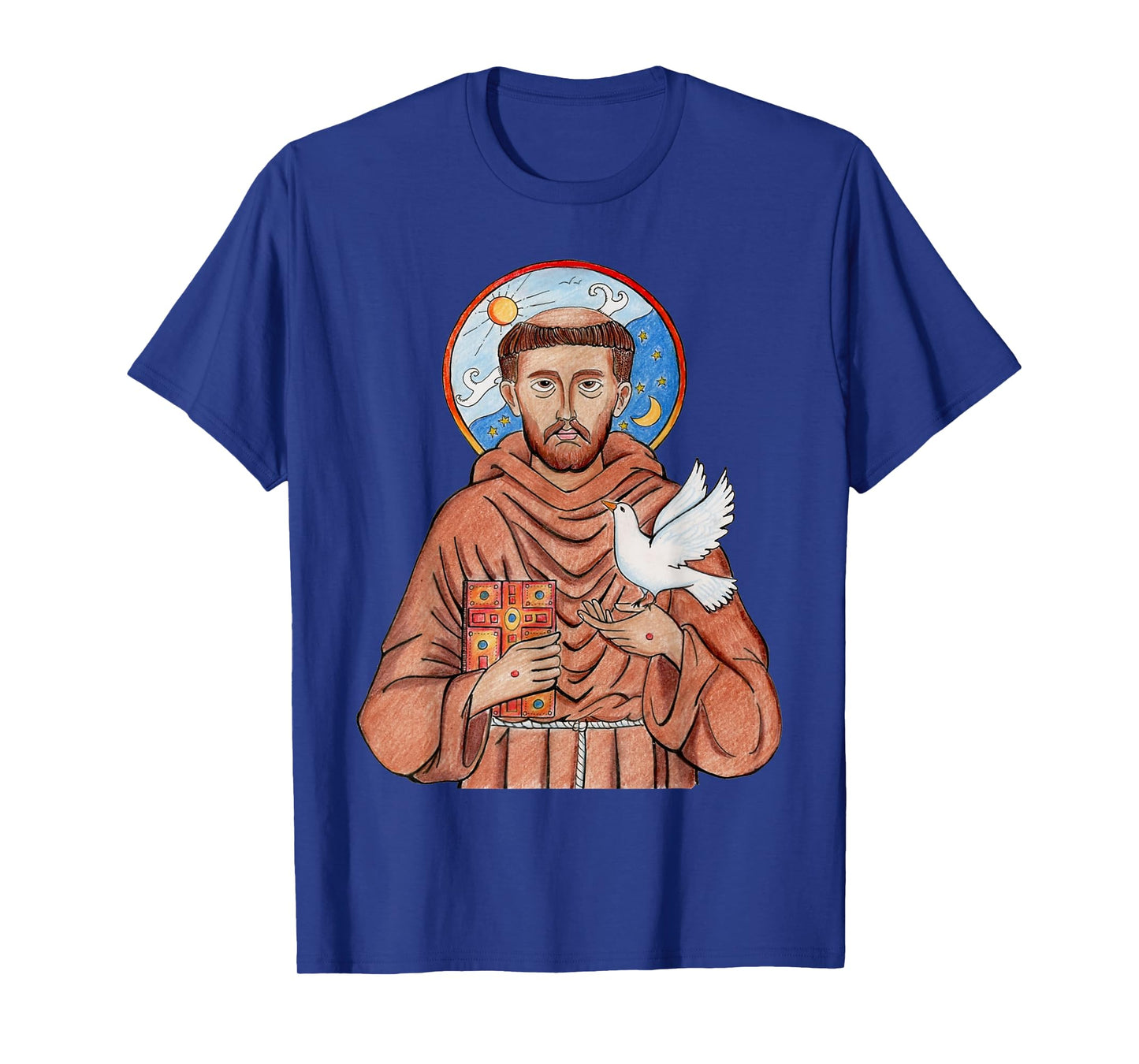 St Francis of Assisi Art Patron Saint of Animals Catholic T-Shirt