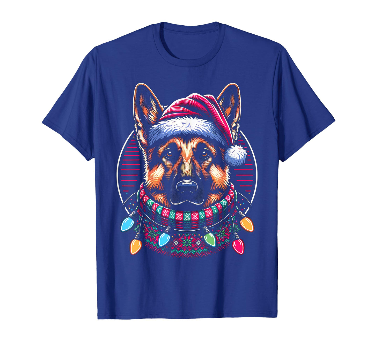 Christmas German Shepherd Xmas Shepherd Mom Dog Lover Womens T-Shirt
