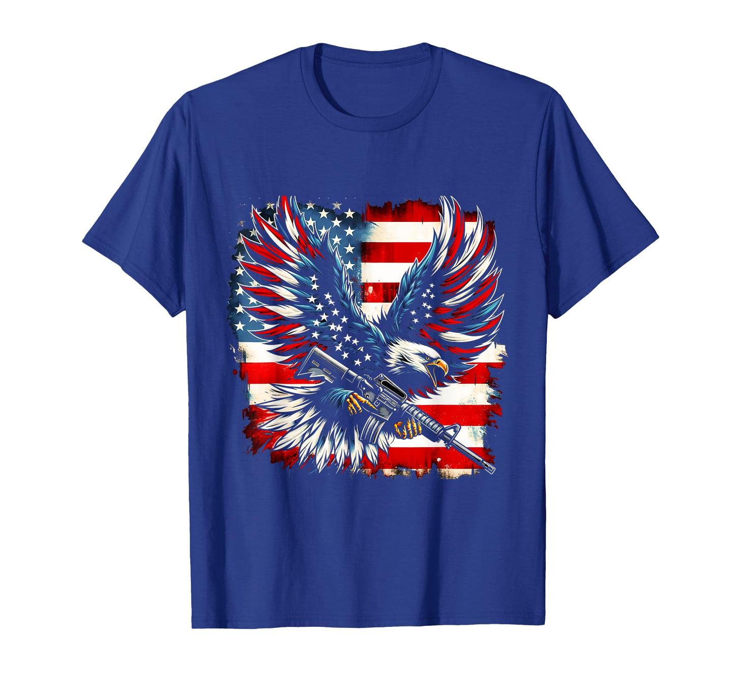 American Flag Eagle with Rifle T-Shirt